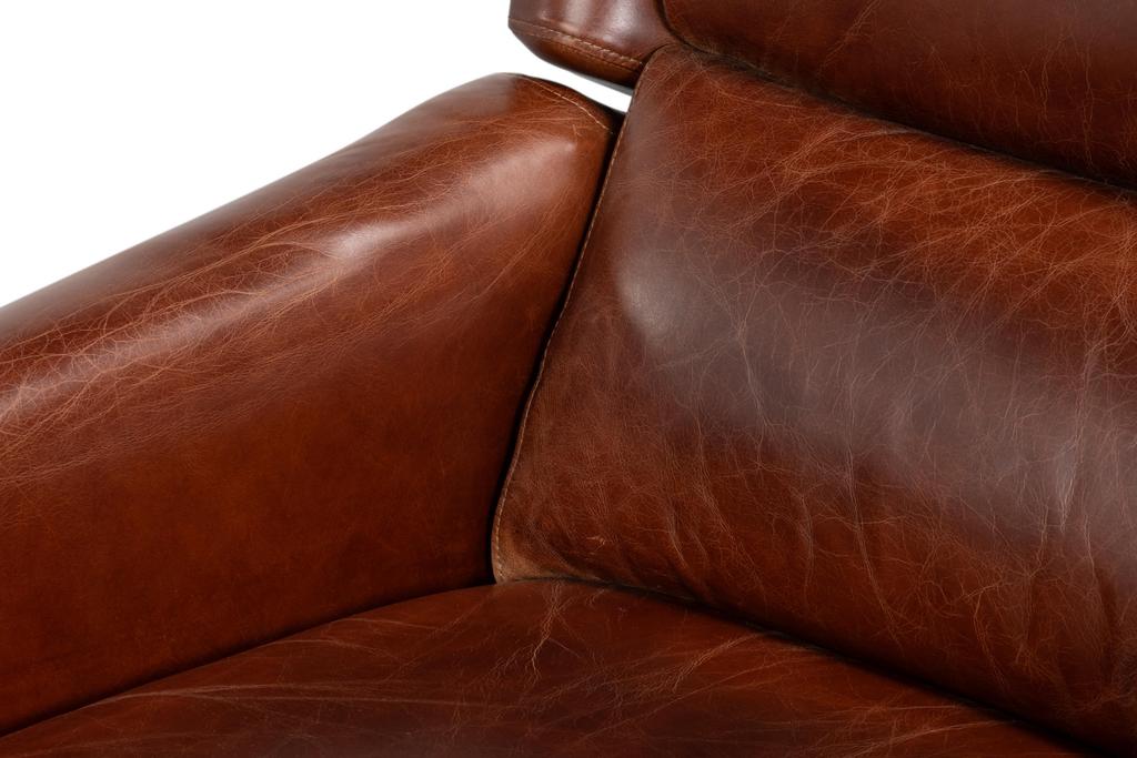 Ashford Brown Leather Recliner - Ornate Home