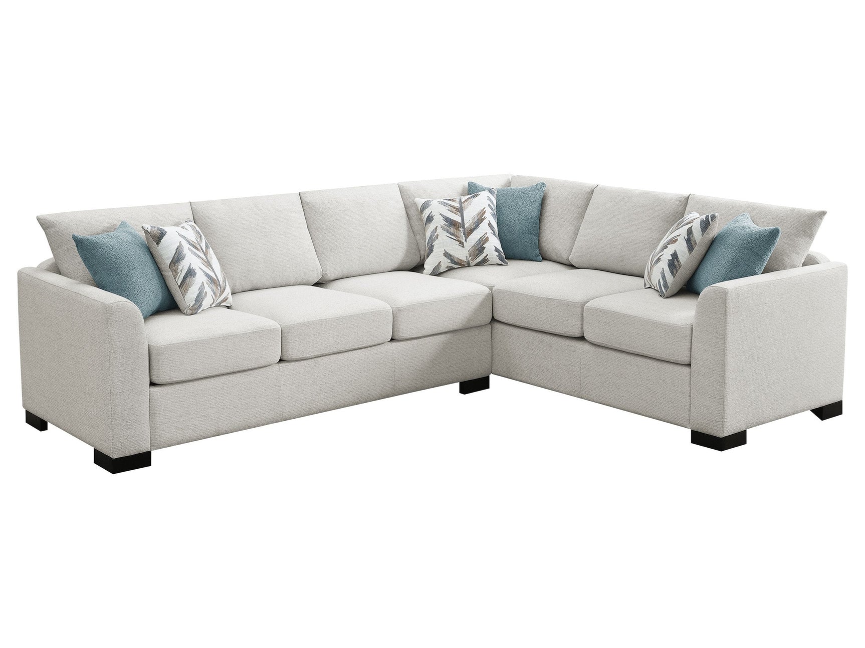 Ashford Greige Sleeper Sectional - Ornate Home
