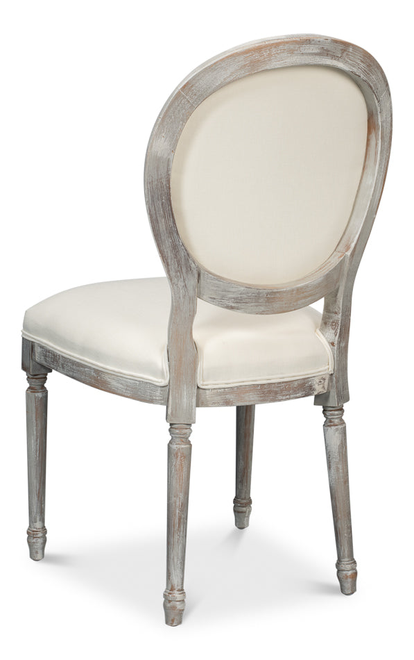 Ashford Grey Oak/White Round Back Side Chair (Set of 2) - Ornate Home