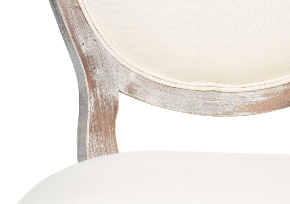 Ashford Grey Oak/White Round Back Side Chair (Set of 2) - Ornate Home