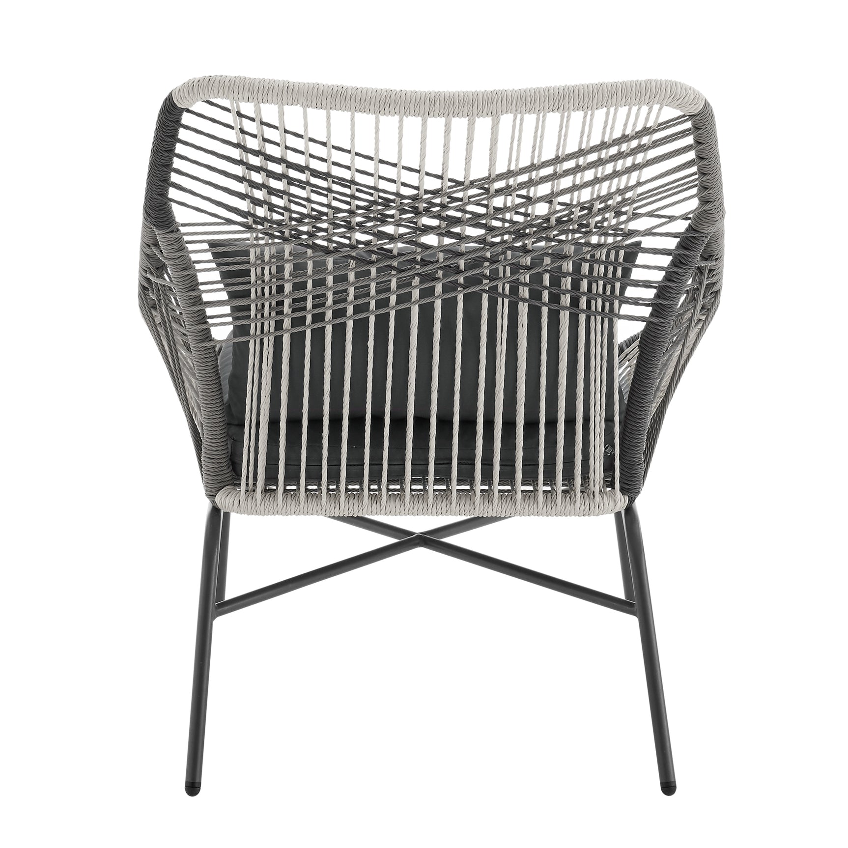 Ashland 3-Piece Patio Conversation Set with Foot Ottomans in Grey - Ornate Home