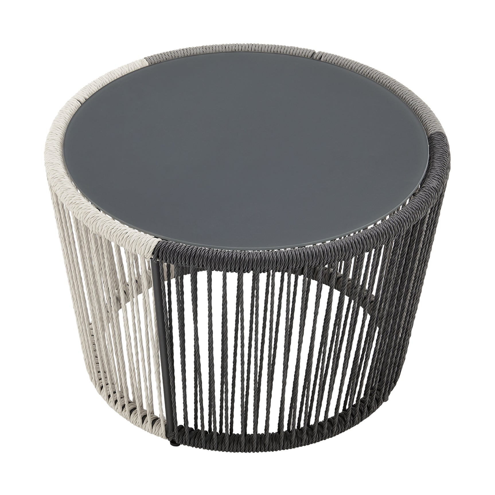 Ashland 3-Piece Patio Conversation Set with Foot Ottomans in Grey - Ornate Home