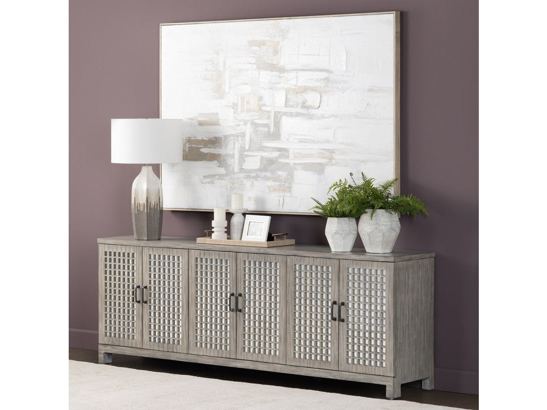 Ashlar Brown Six-Door Sideboard - Ornate Home
