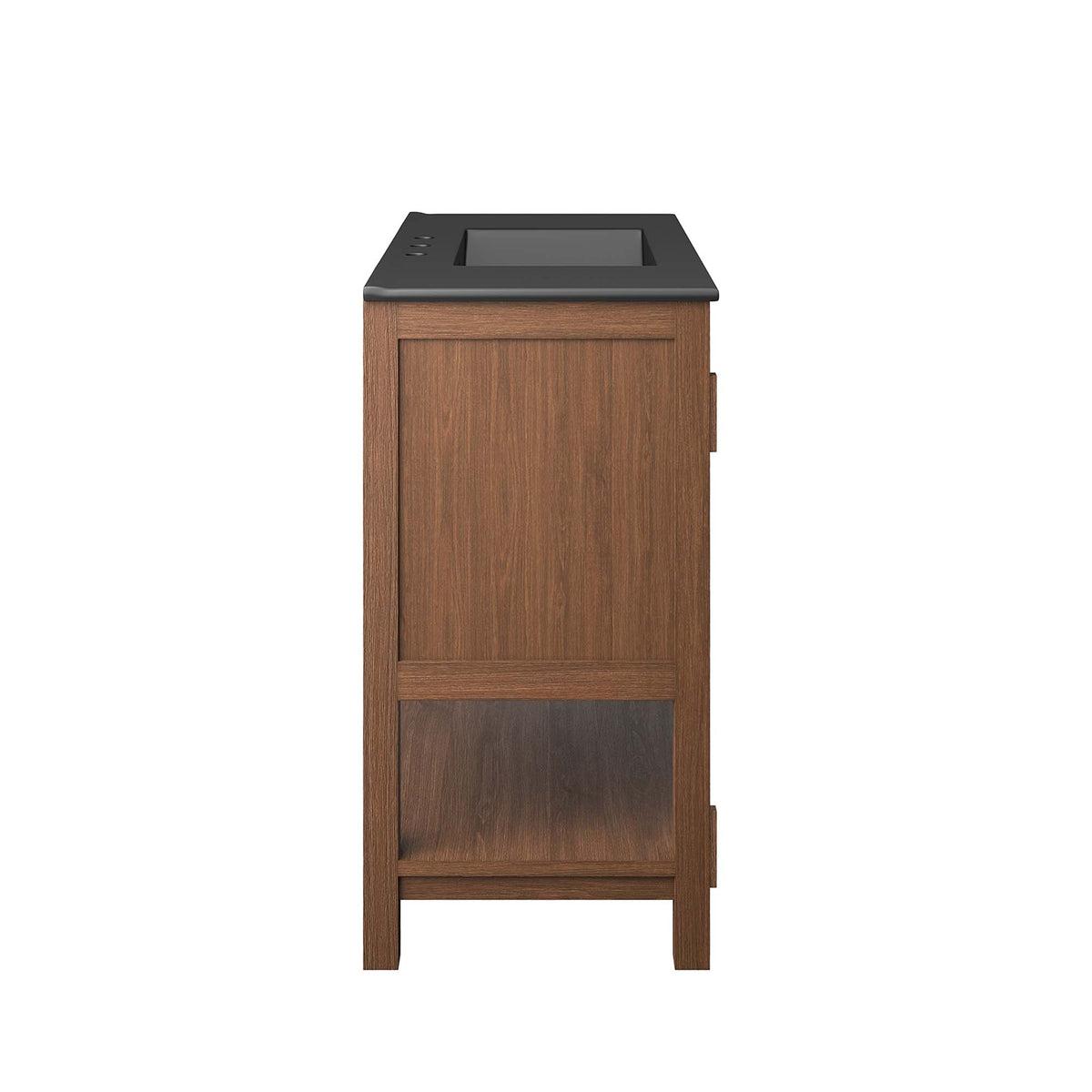 Ashlyn Walnut/Black 36" Wood Bathroom Vanity - Ornate Home