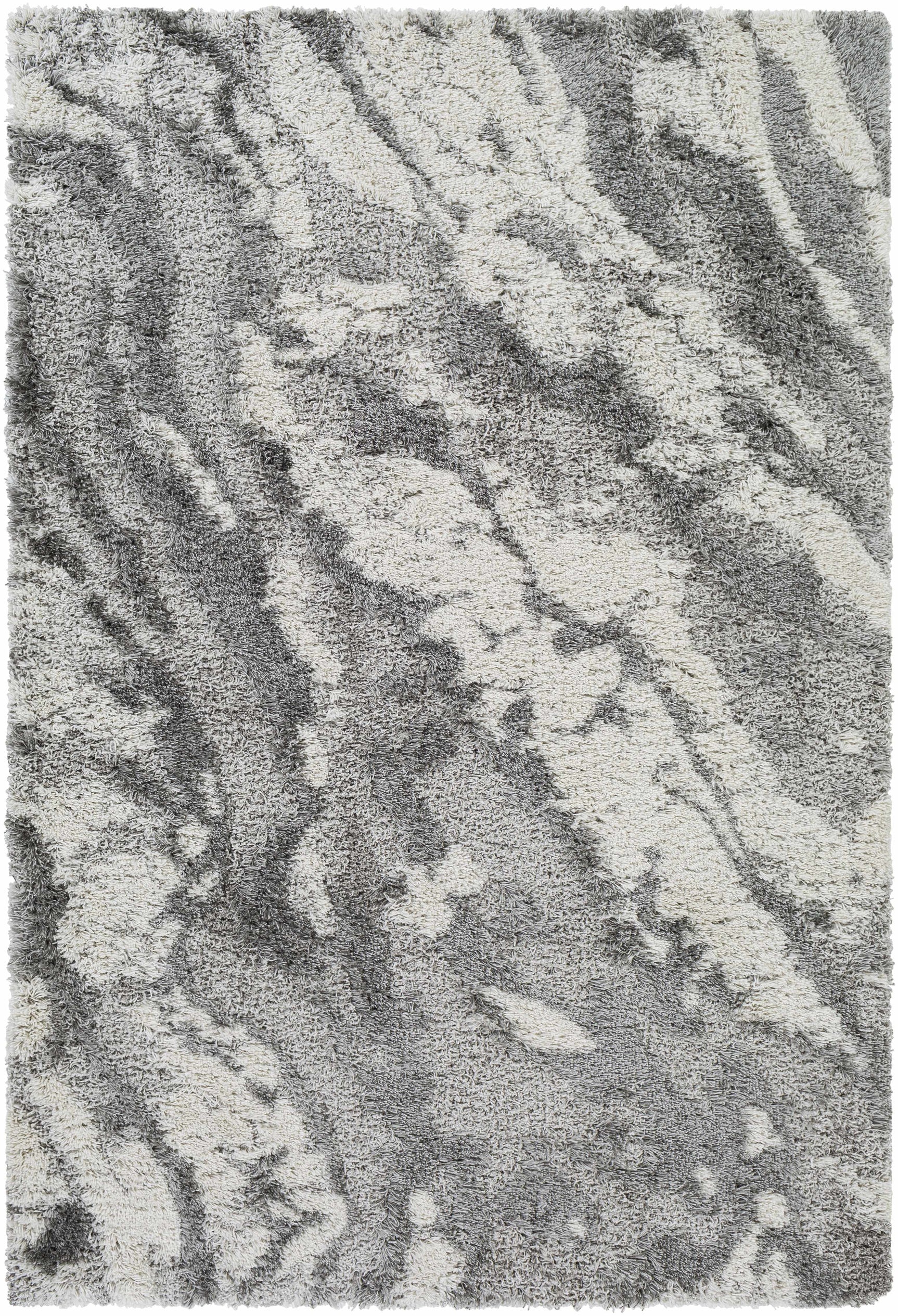 Ashtucna Gray Cloudy Shag Rug - Ornate Home