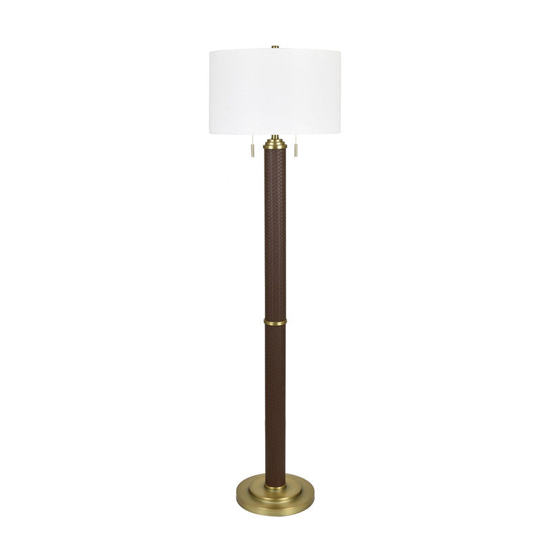 Ashwin Brown/Gold Floor Lamp - Ornate Home