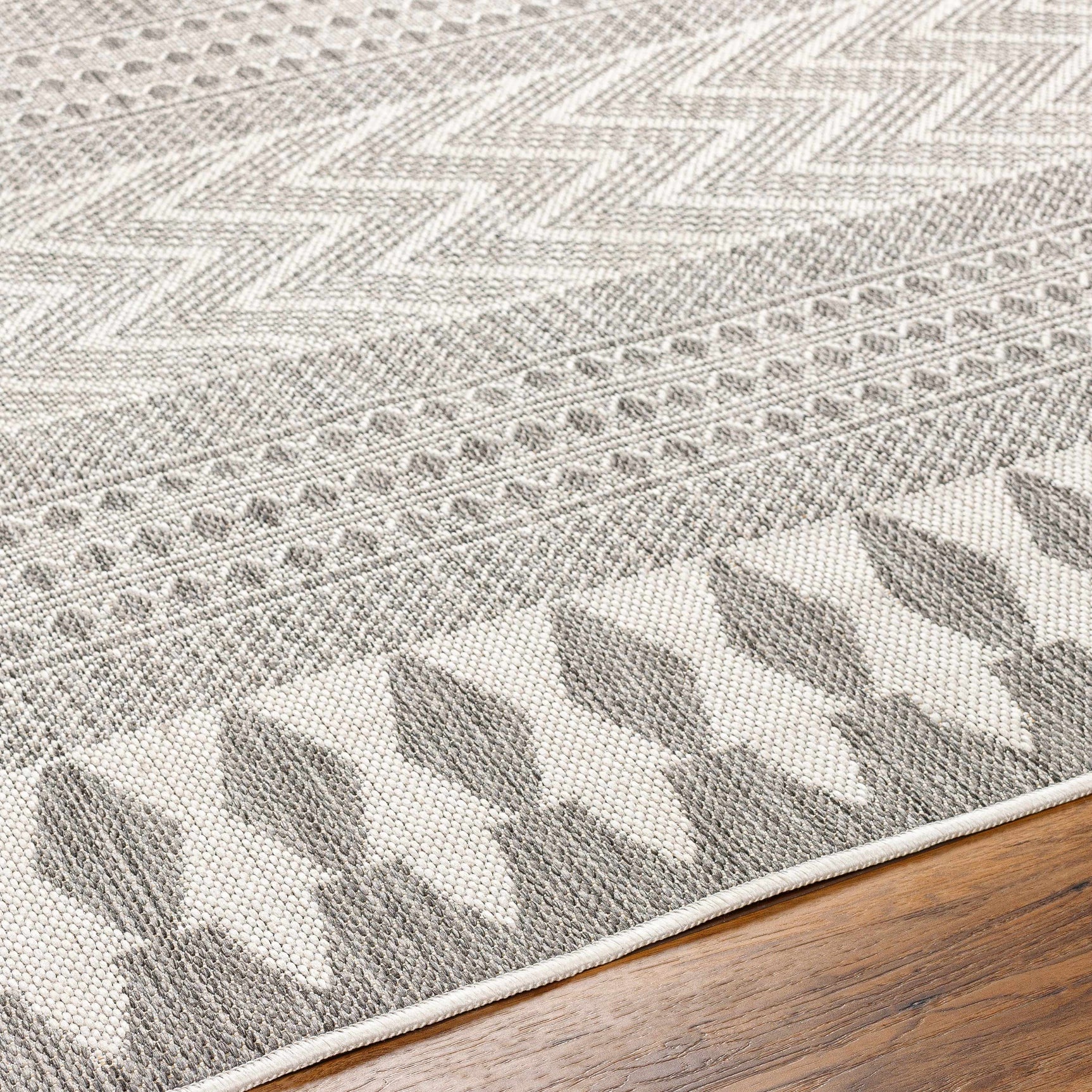 Asif Charcoal Outdoor Area Rug - Clearance - Ornate Home