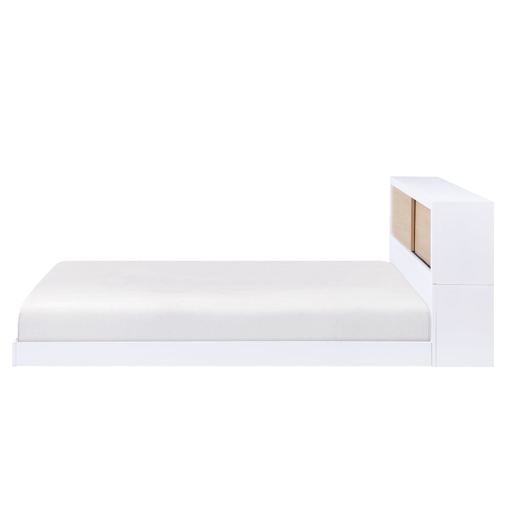 Asker White Full Bookcase Bed - Ornate Home