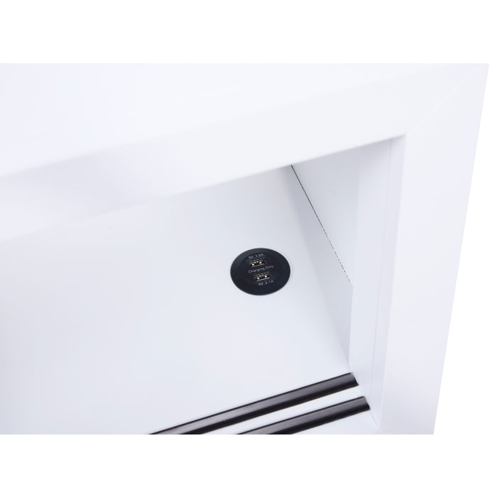 Asker White Full Bookcase Corner Bed - Ornate Home