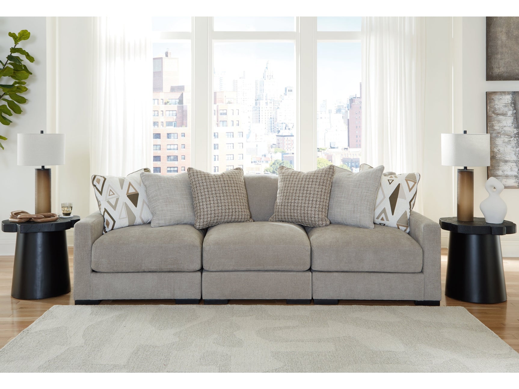 Aslan Court Pebble 3-Piece Sofa Sectional - Ornate Home