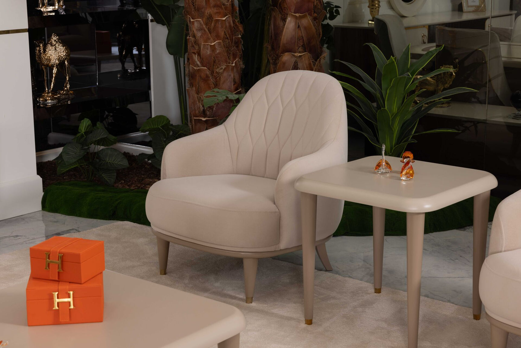 Asos Beige Armchair - Ornate Home