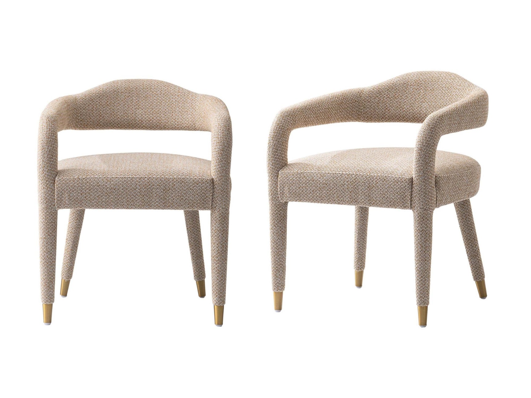 Aspen Dining Armchairs in Gold Dust (set of 2) - Ornate Home