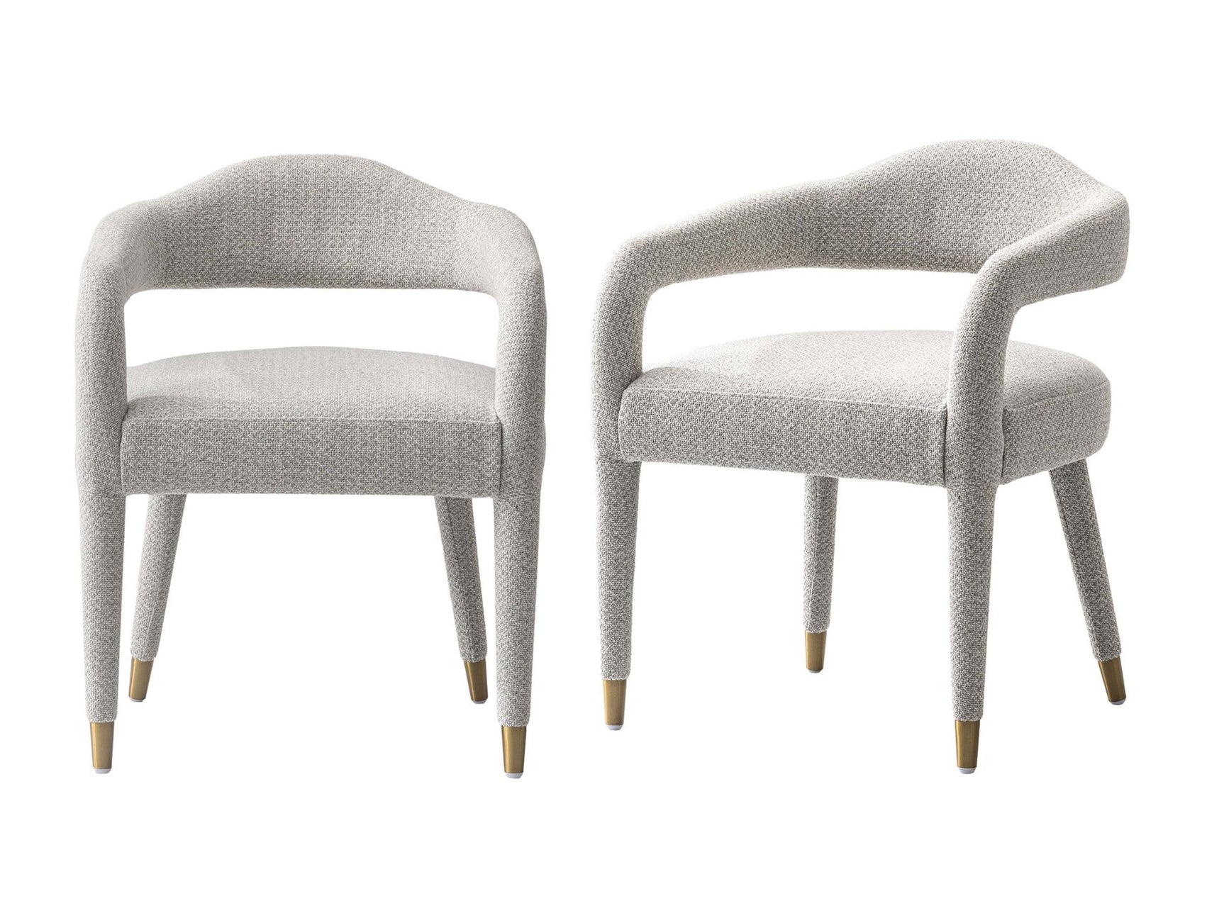 Aspen Dining Armchairs in Silver Lining (set of 2) - Ornate Home