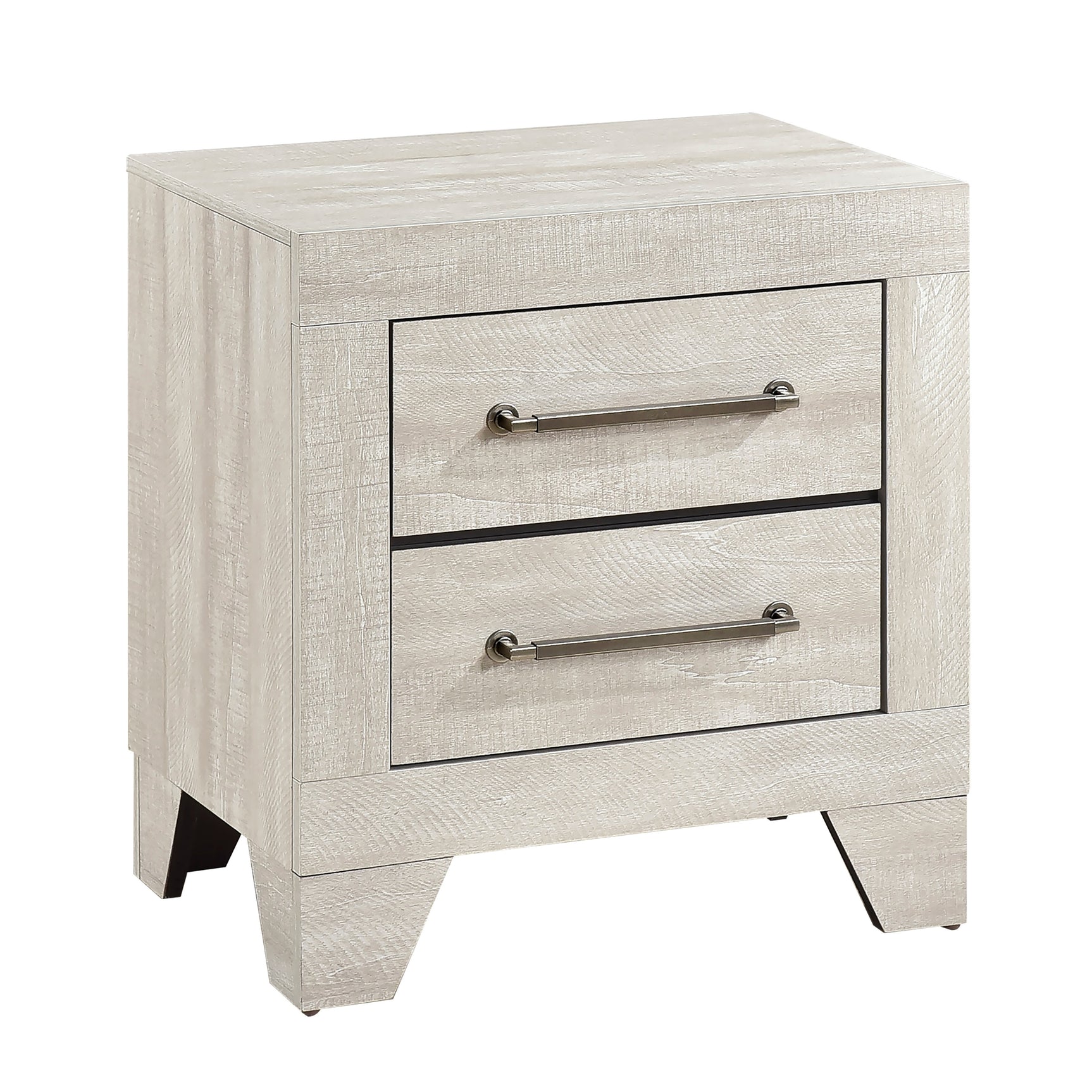 Aspen Dusty Gray Oak 4-Piece Queen Bedroom Set - Ornate Home