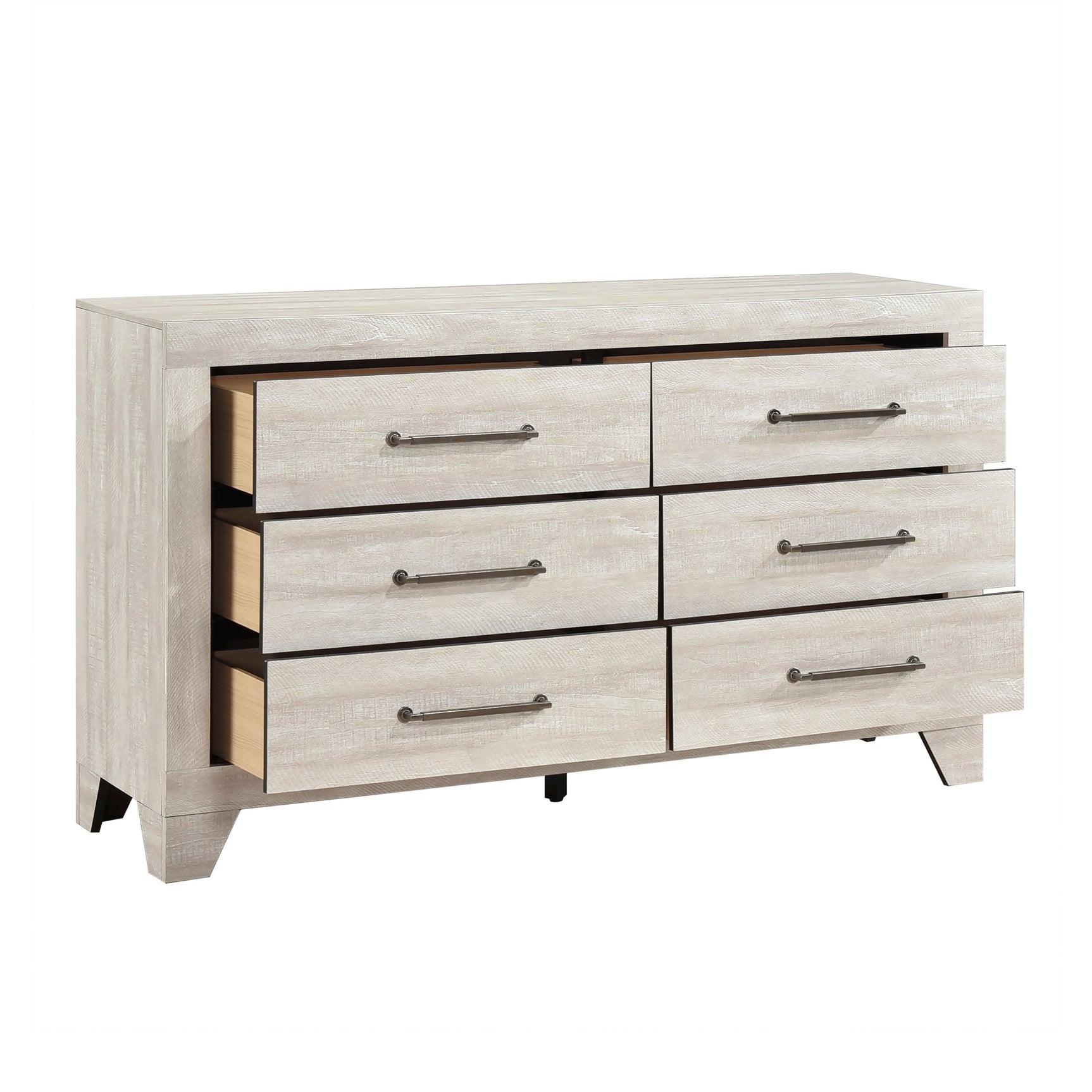 Aspen Dusty Gray Oak 5-Piece Queen Bedroom Set - Ornate Home