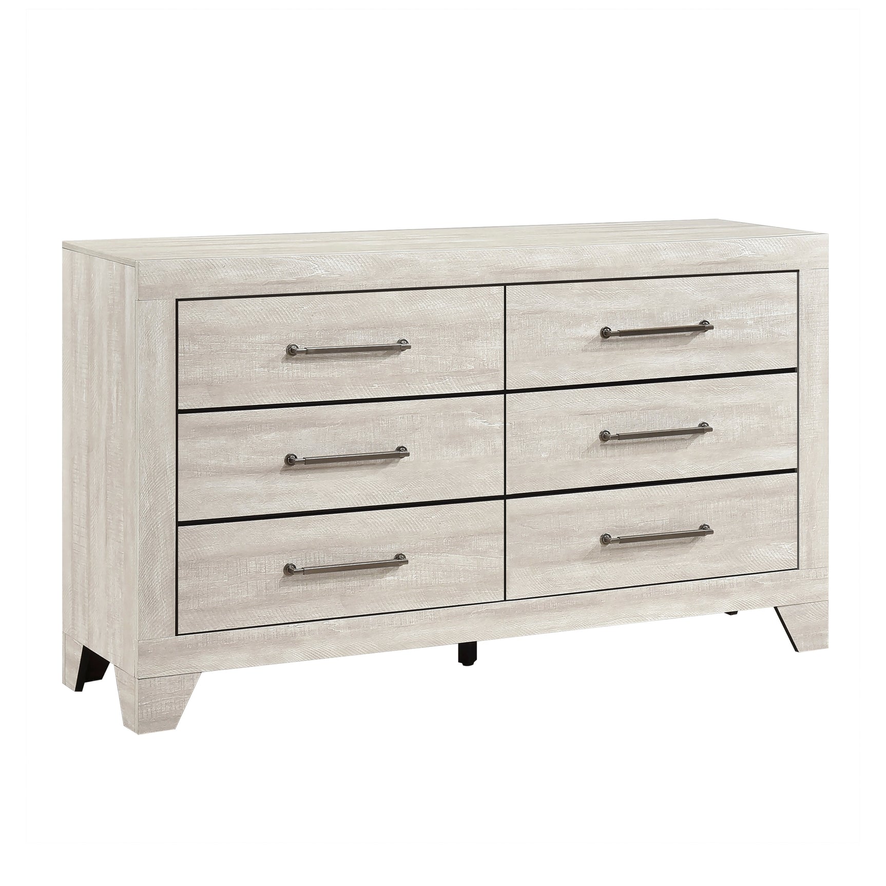 Aspen Dusty Gray Oak 5-Piece Queen Bedroom Set - Ornate Home