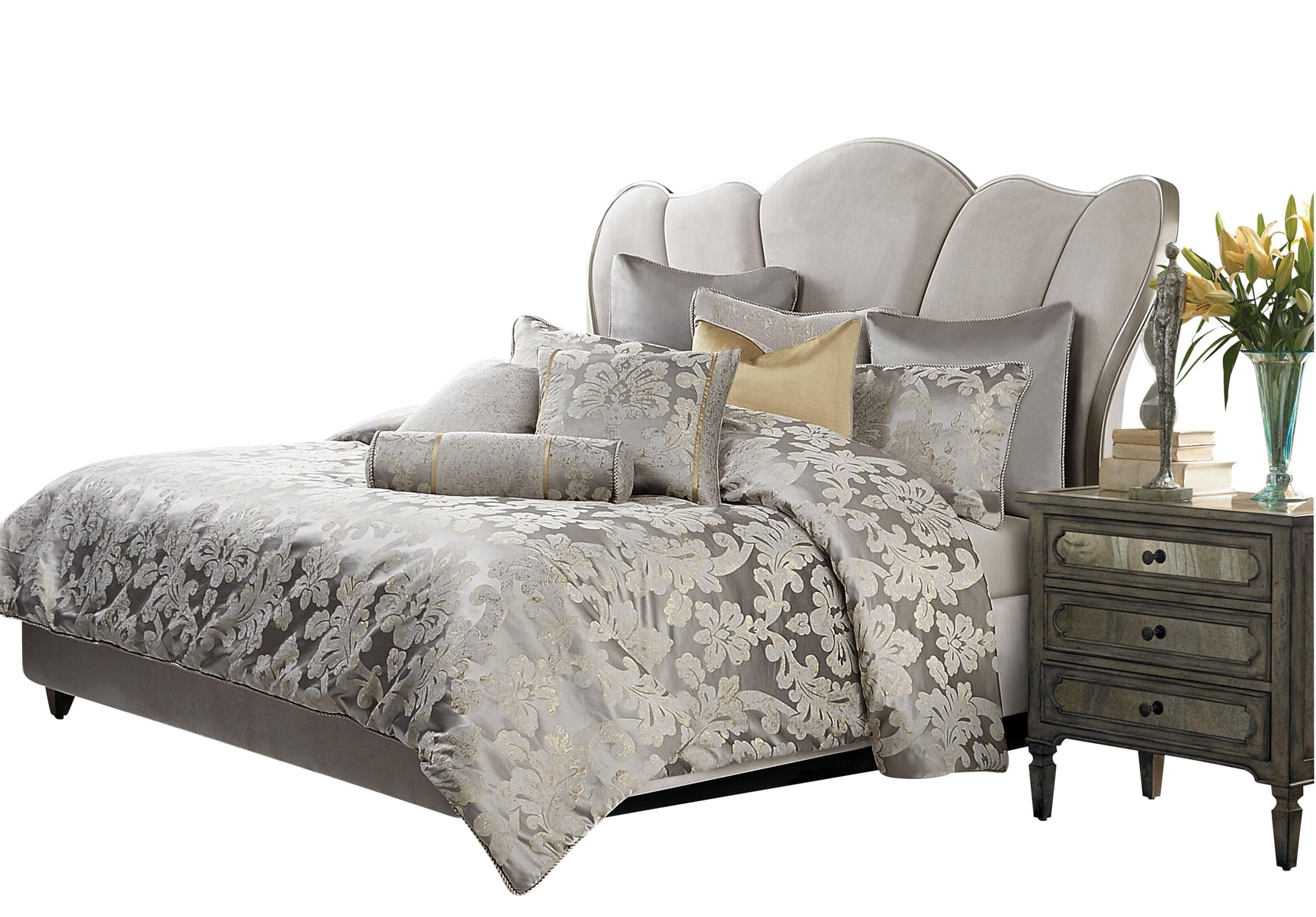 Assisi Platinum Comforter Set - Ornate Home
