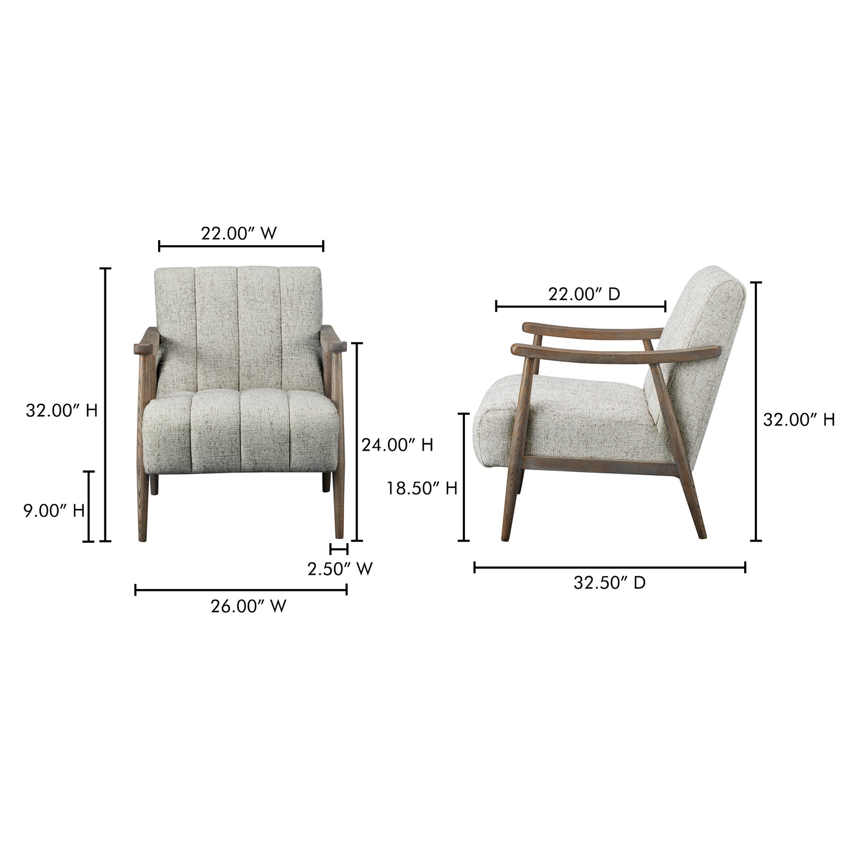 Aster Pebbled Beige Accent Chair - Ornate Home