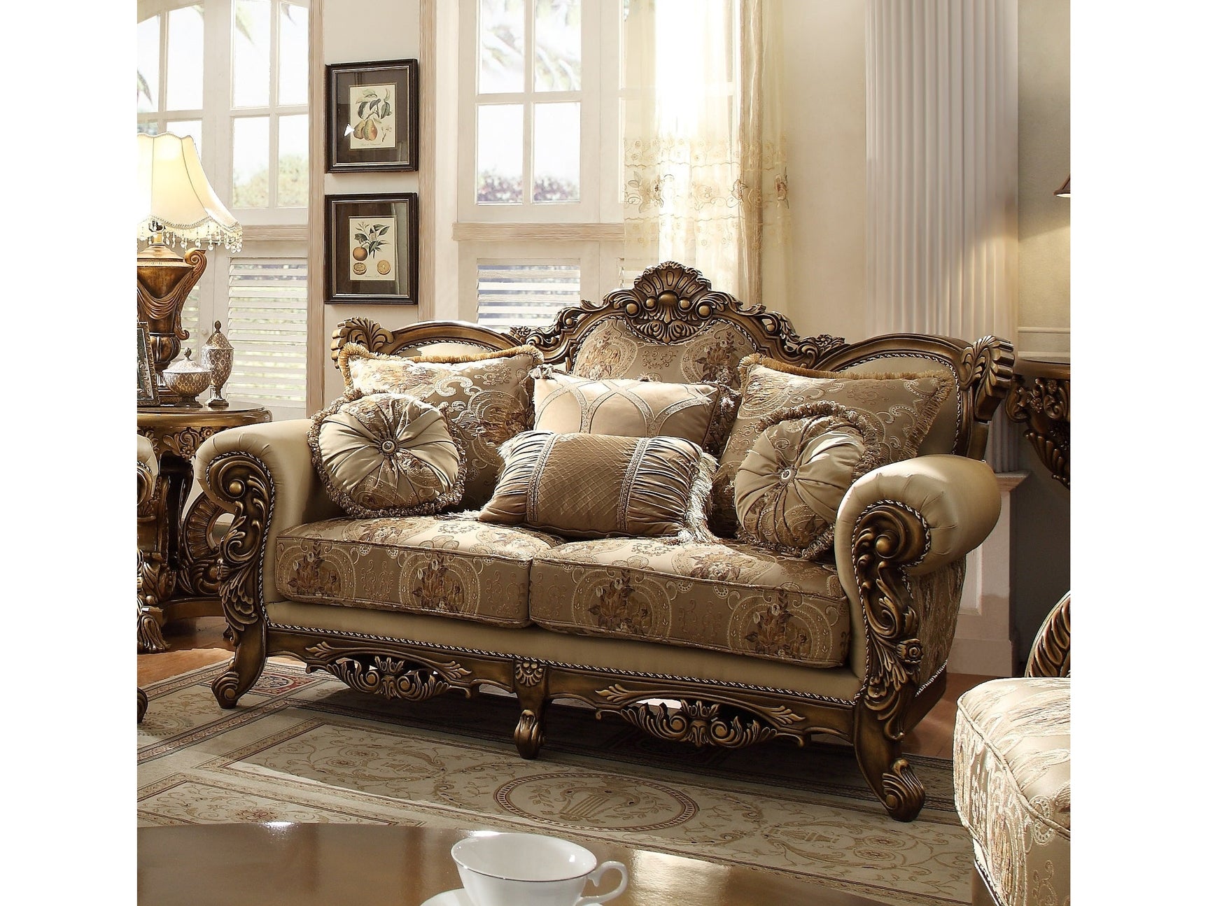 Asteria Bronze Loveseat / HD-506 - Ornate Home