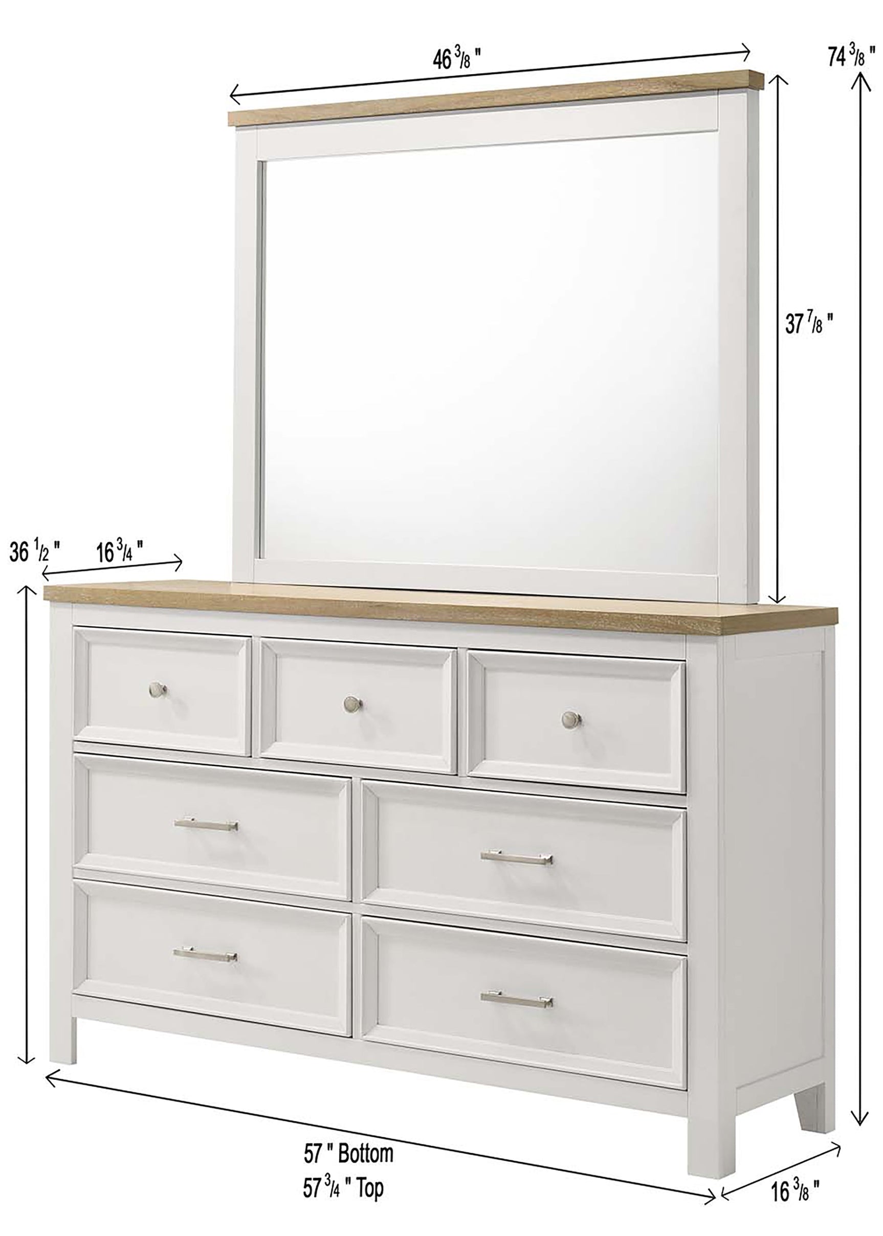 Aston White Dresser Mirror - Ornate Home