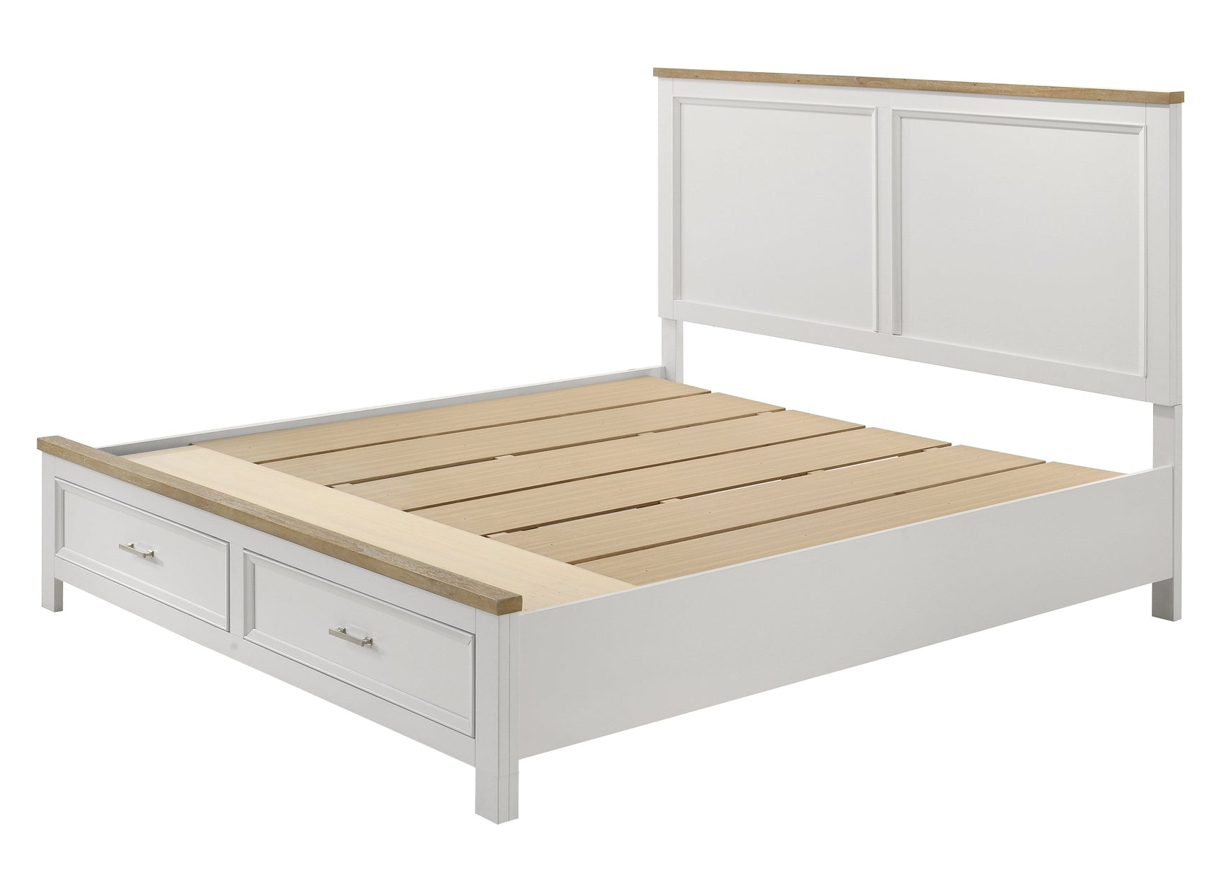 Aston White Platform Storage Bedroom Set - Ornate Home