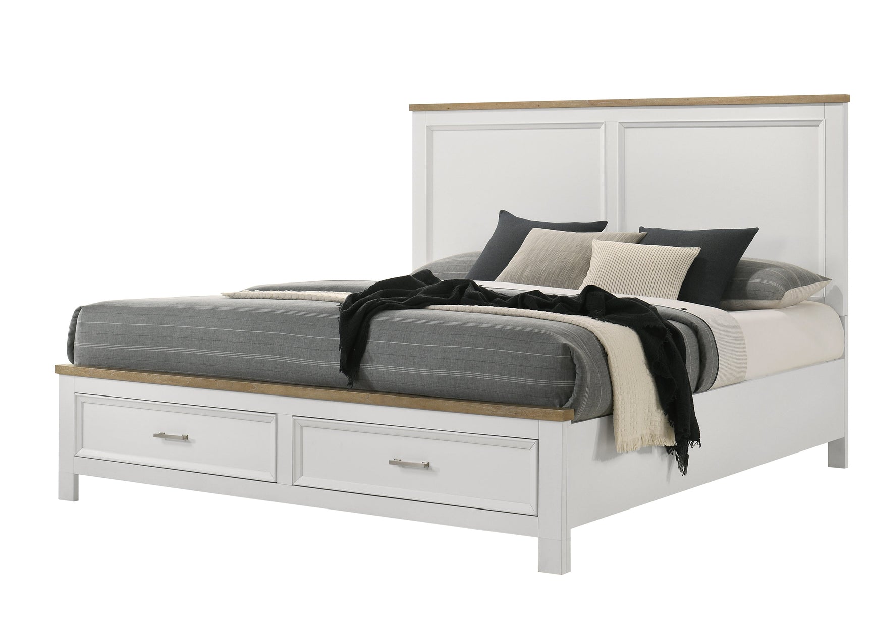 Aston White Platform Storage Bedroom Set - Ornate Home