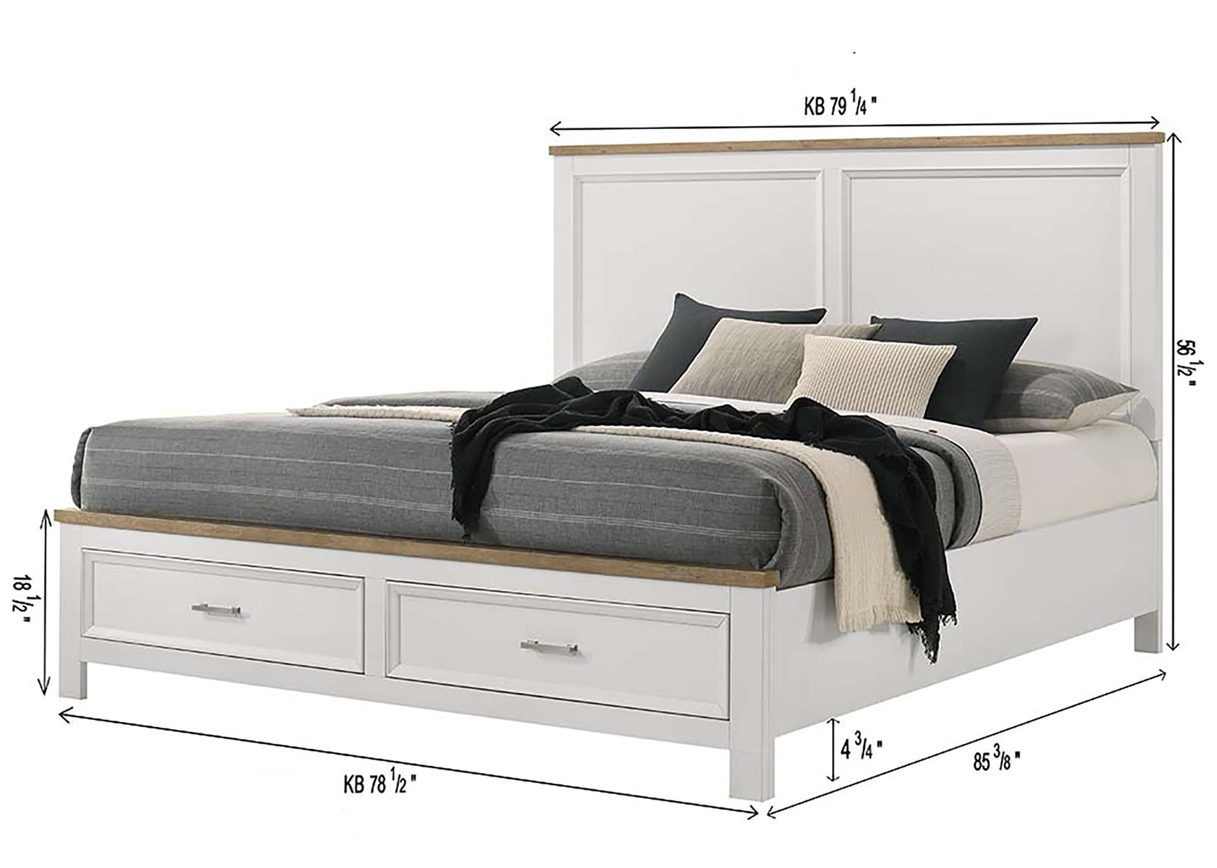 Aston White Platform Storage Bedroom Set - Ornate Home