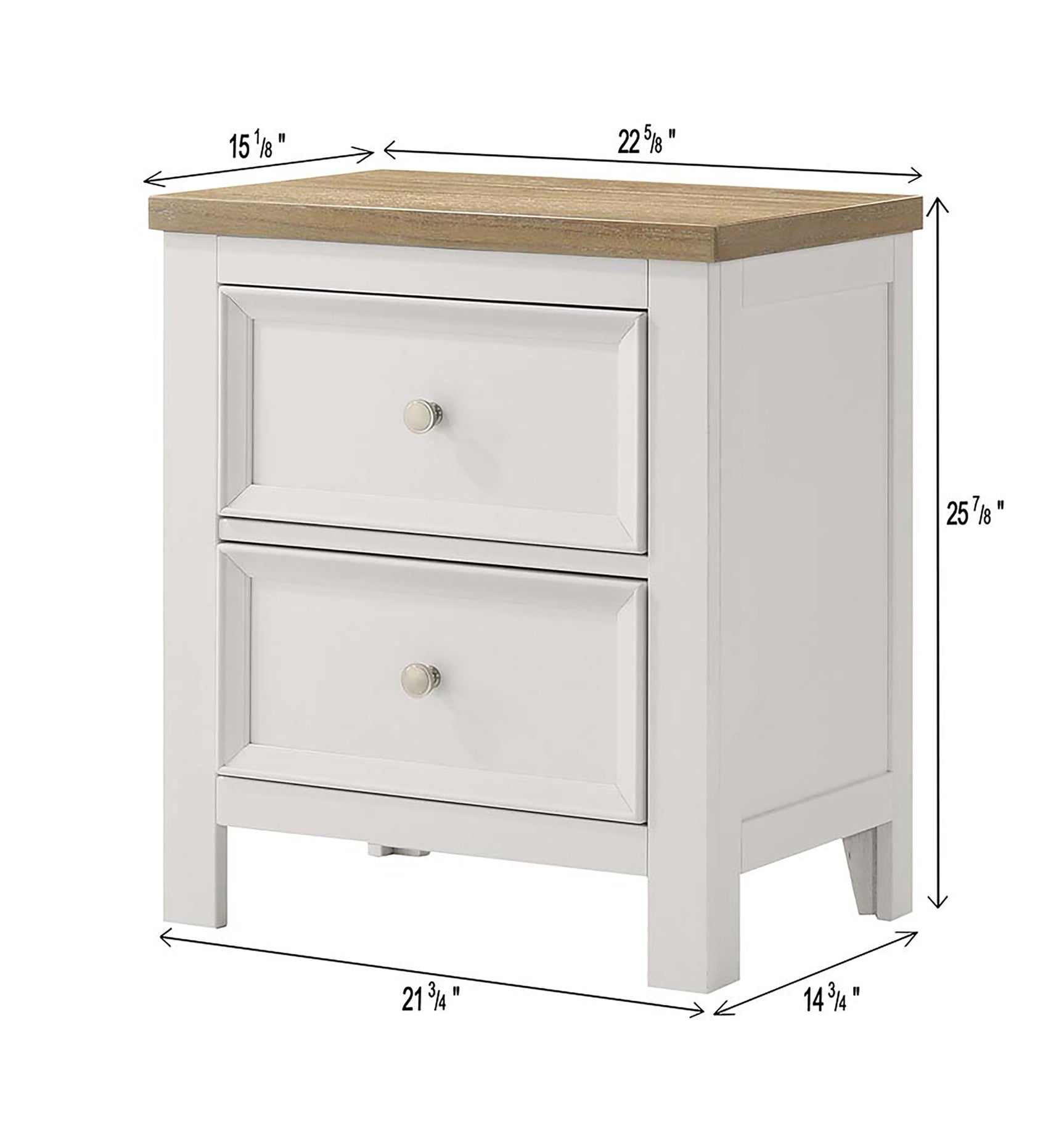 Aston White Nightstand - Ornate Home