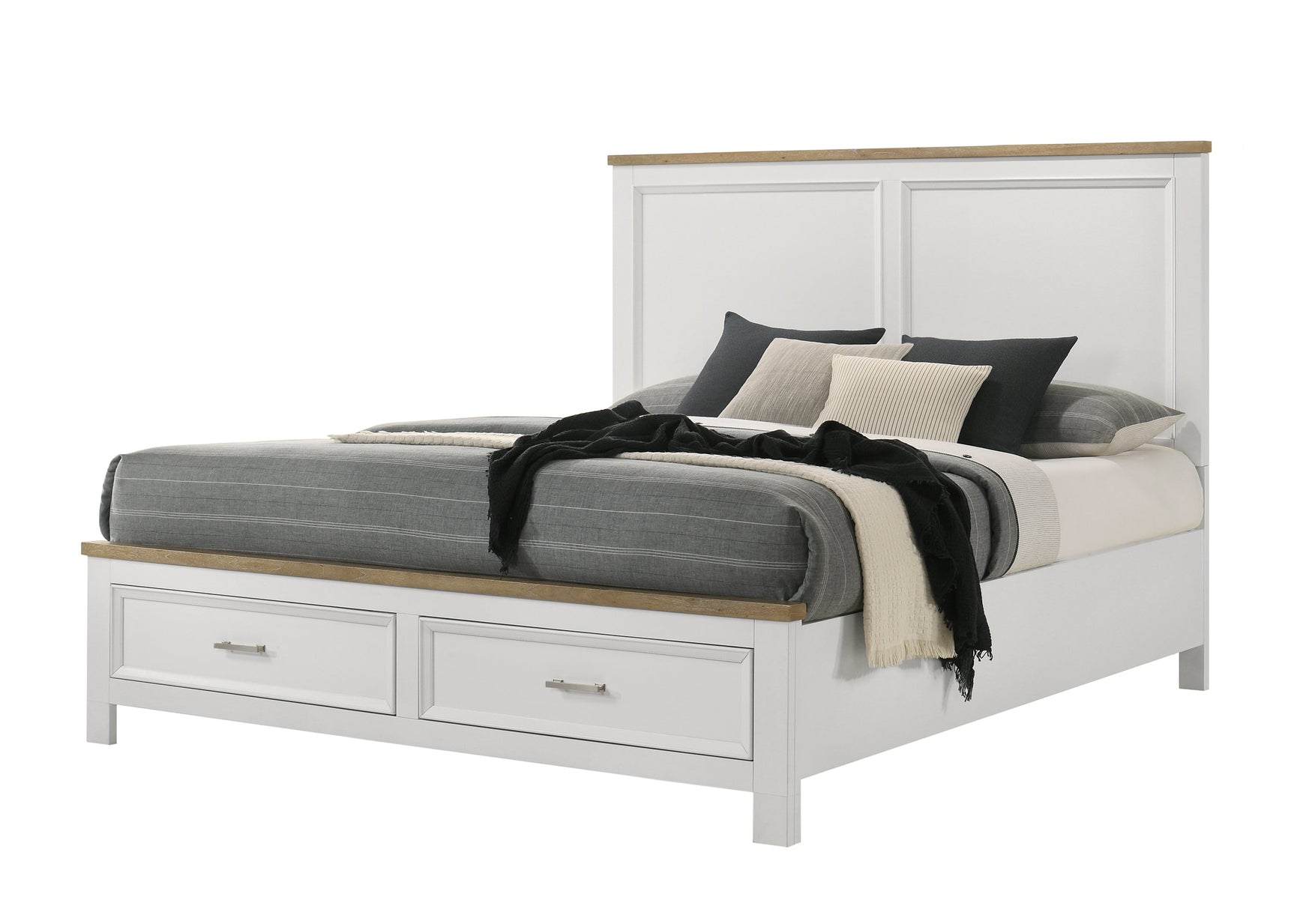 Aston White Platform Storage Bedroom Set - Ornate Home