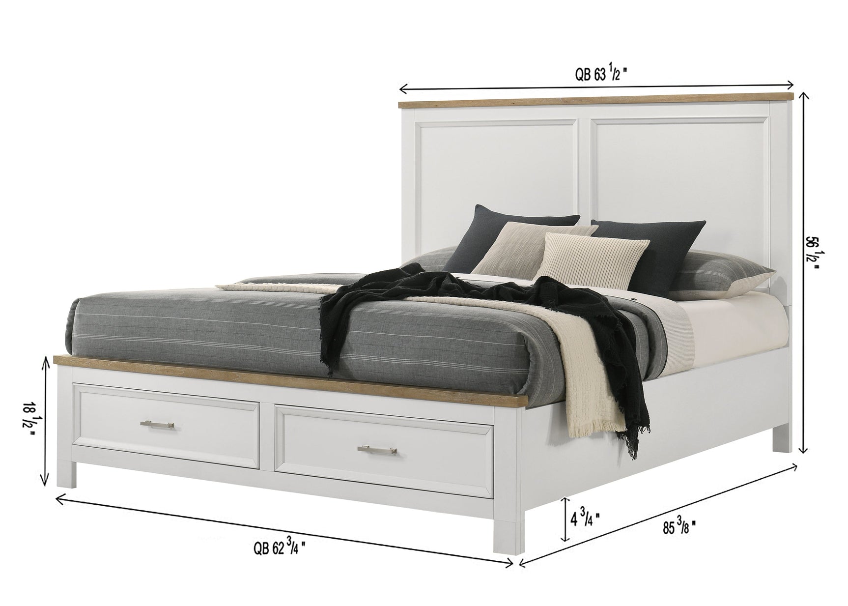 Aston White Platform Storage Bedroom Set - Ornate Home