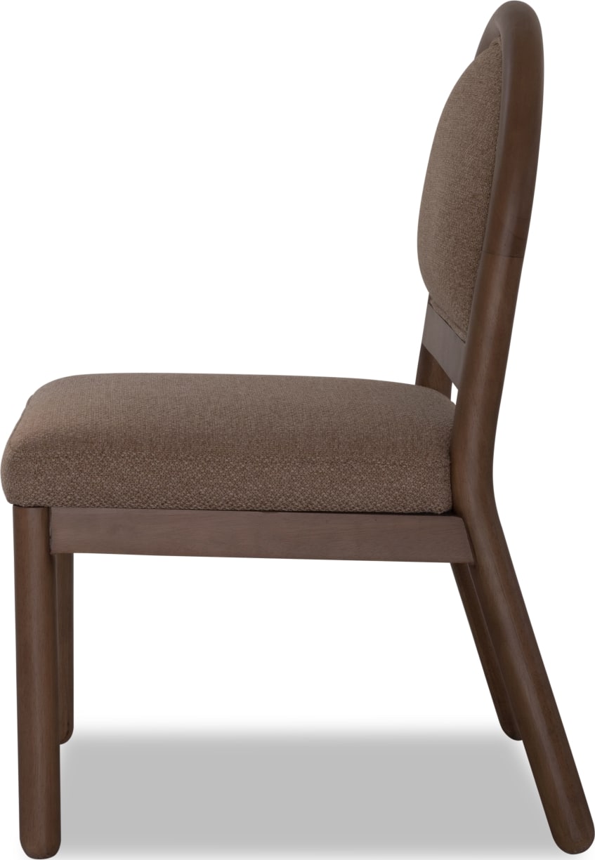 Astor Wheat Bread/Claystone Arc Back Chair (Set of 2) - Ornate Home