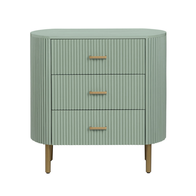 Astoria Green Three-Drawer Chest - Ornate Home