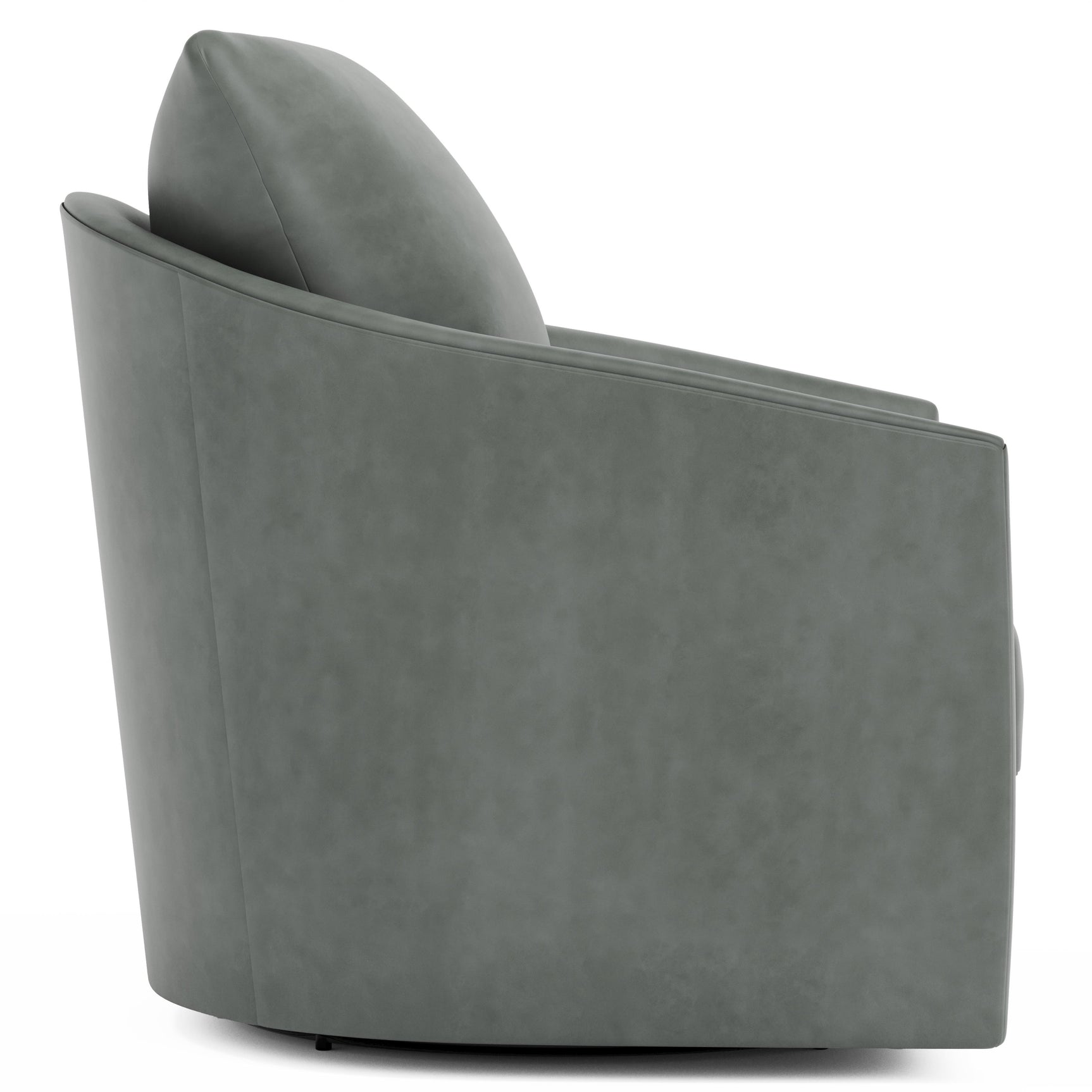 Astoria Grey Leather Swivel Chair - Ornate Home