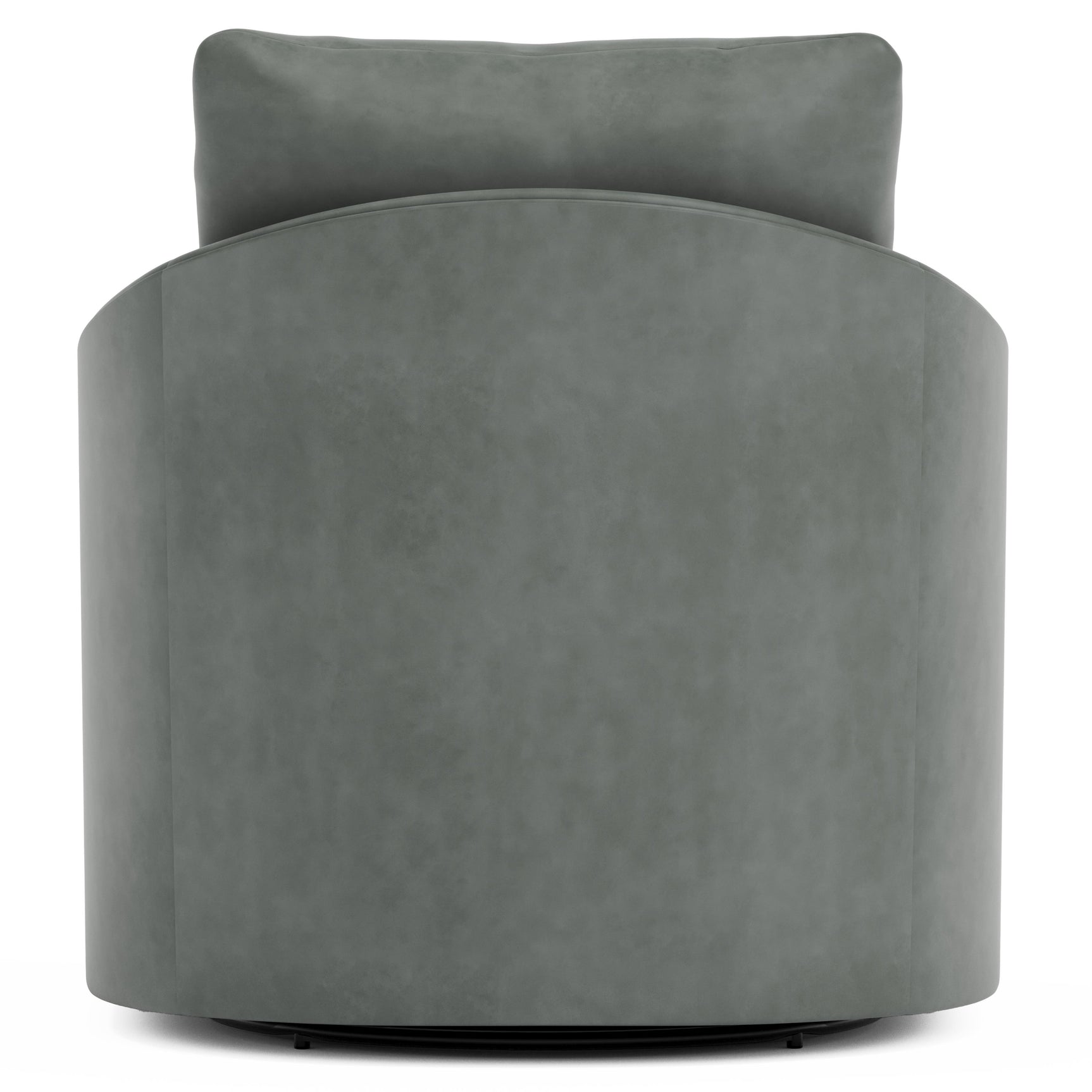 Astoria Grey Leather Swivel Chair - Ornate Home