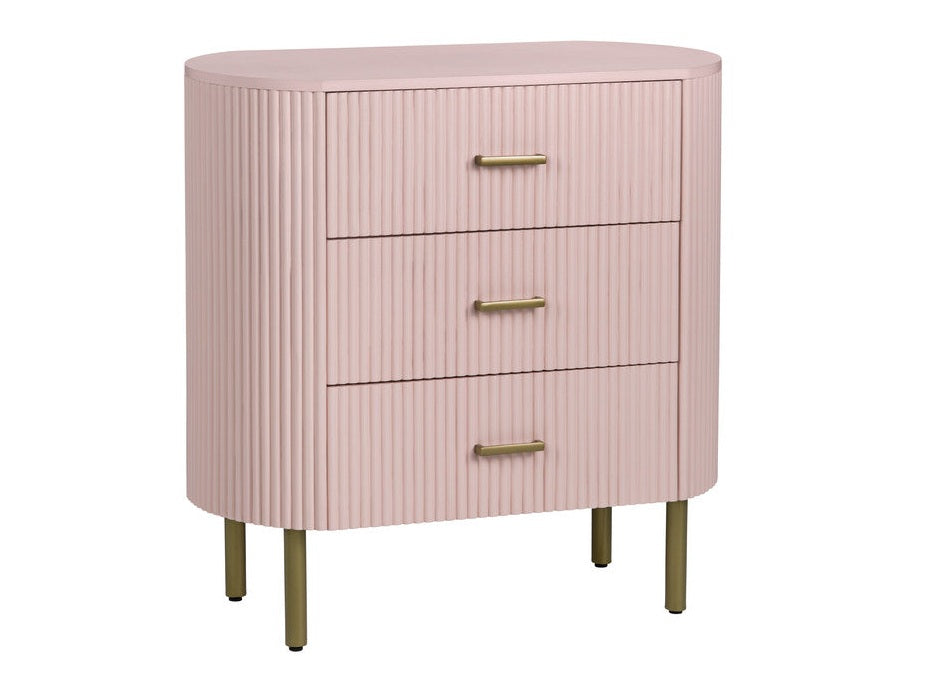 Astoria Pink Three-Drawer Chest - Ornate Home