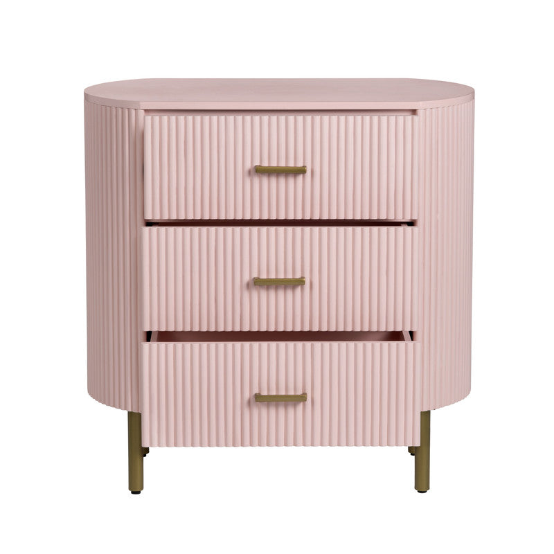 Astoria Pink Three-Drawer Chest - Ornate Home