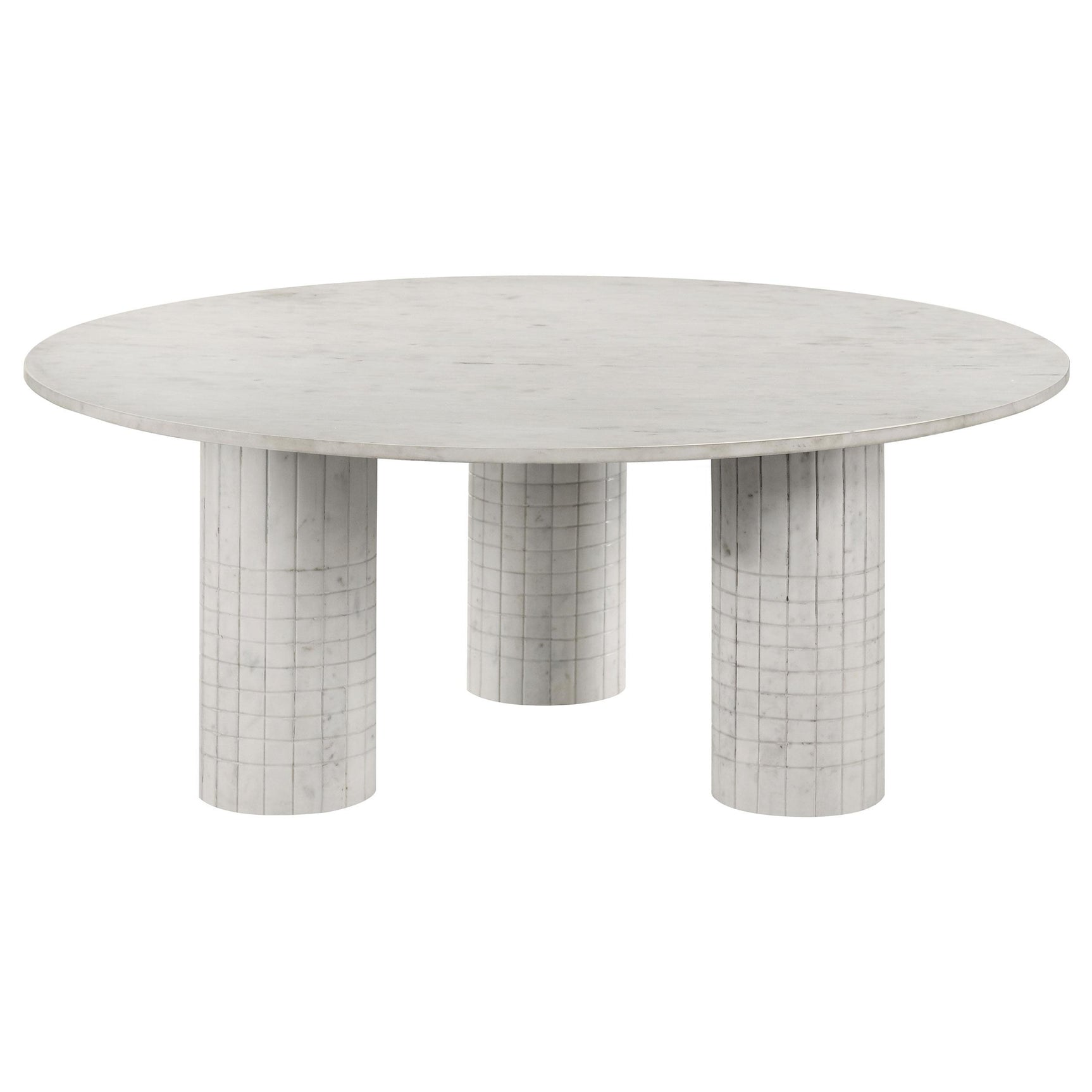 Astoria White 3-piece Marble Coffee and End Table Set - Ornate Home