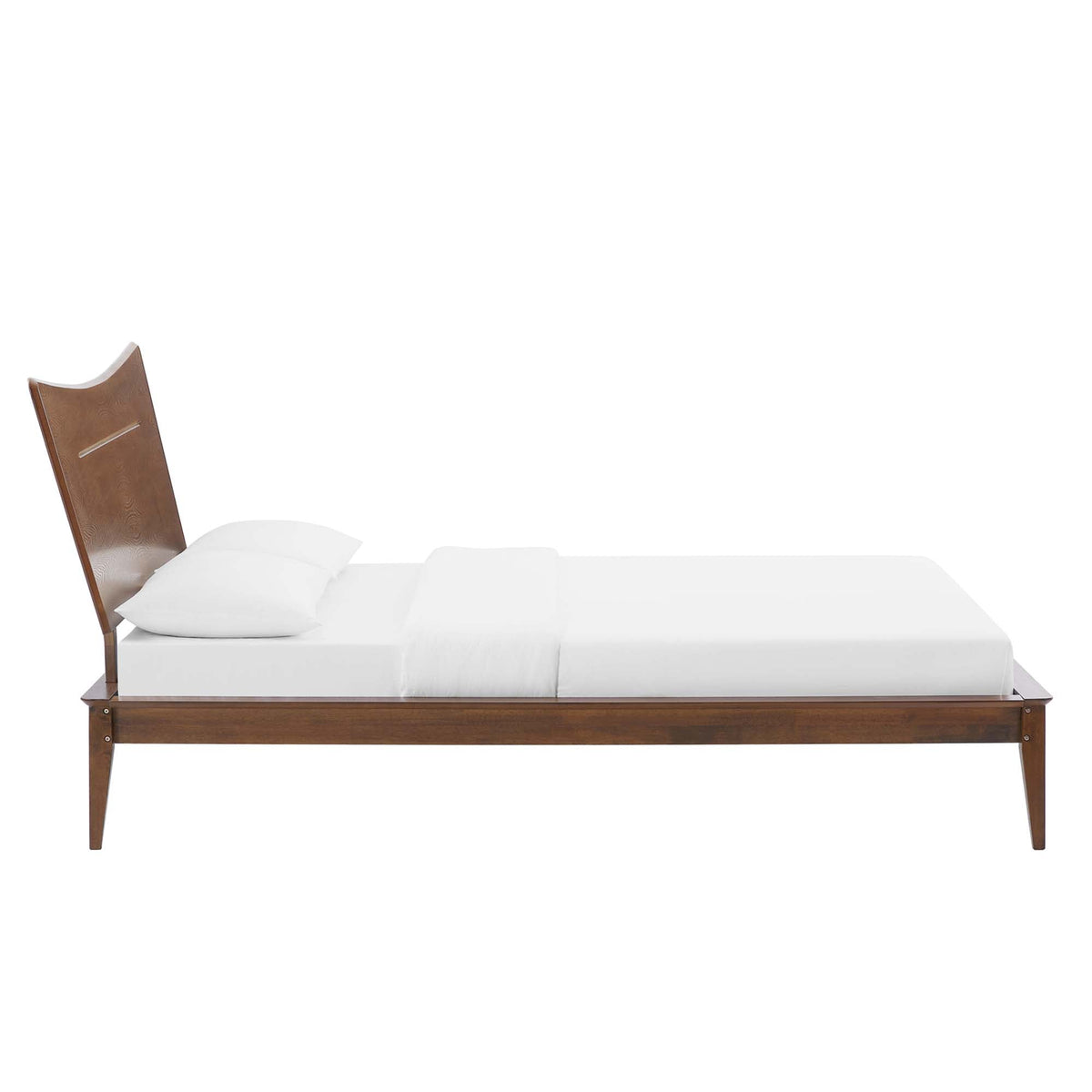 Astra Walnut Wood Queen Platform Bed - Ornate Home