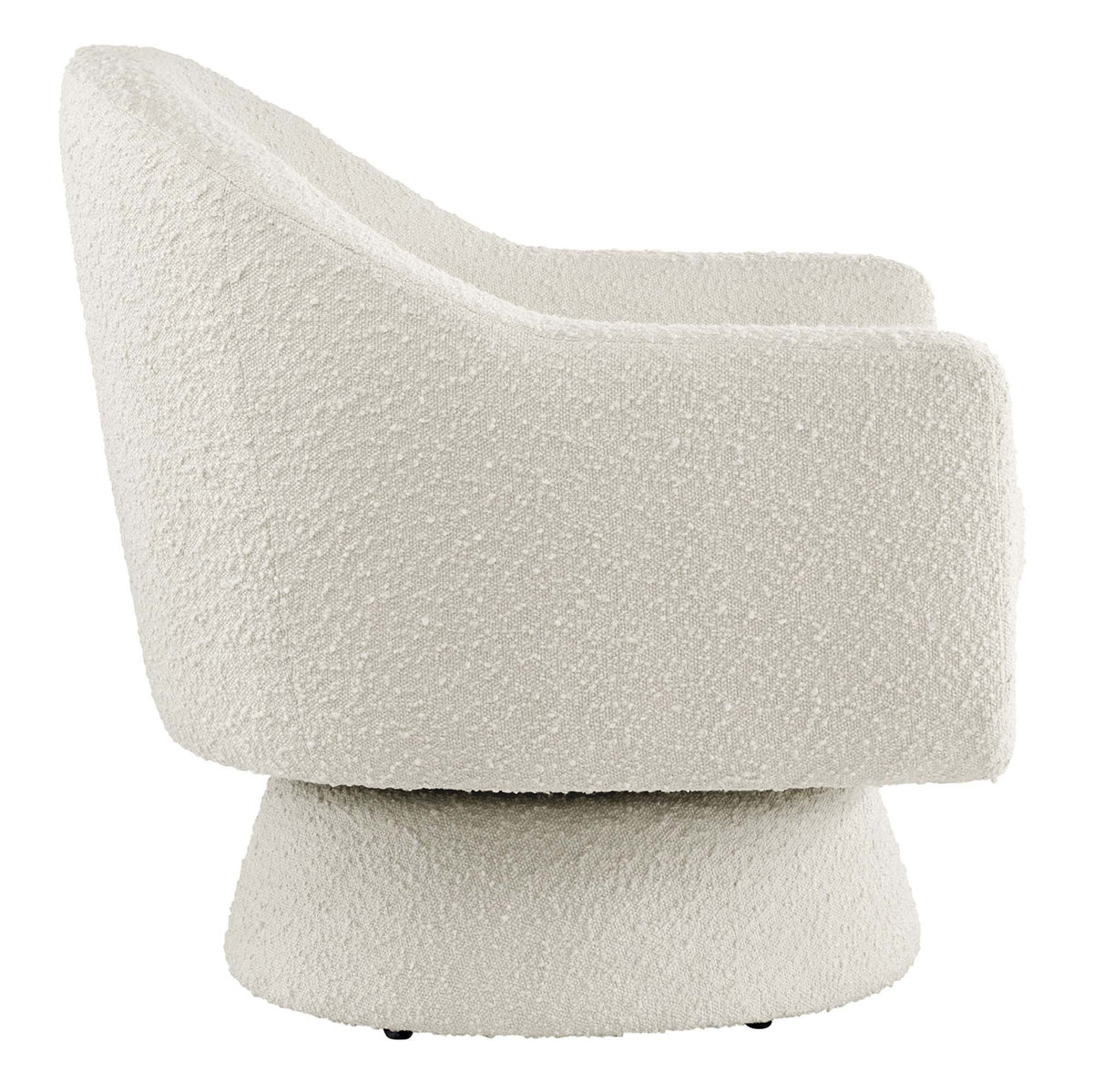 Astral Ivory Boucle Fabric Swivel Chair - Ornate Home