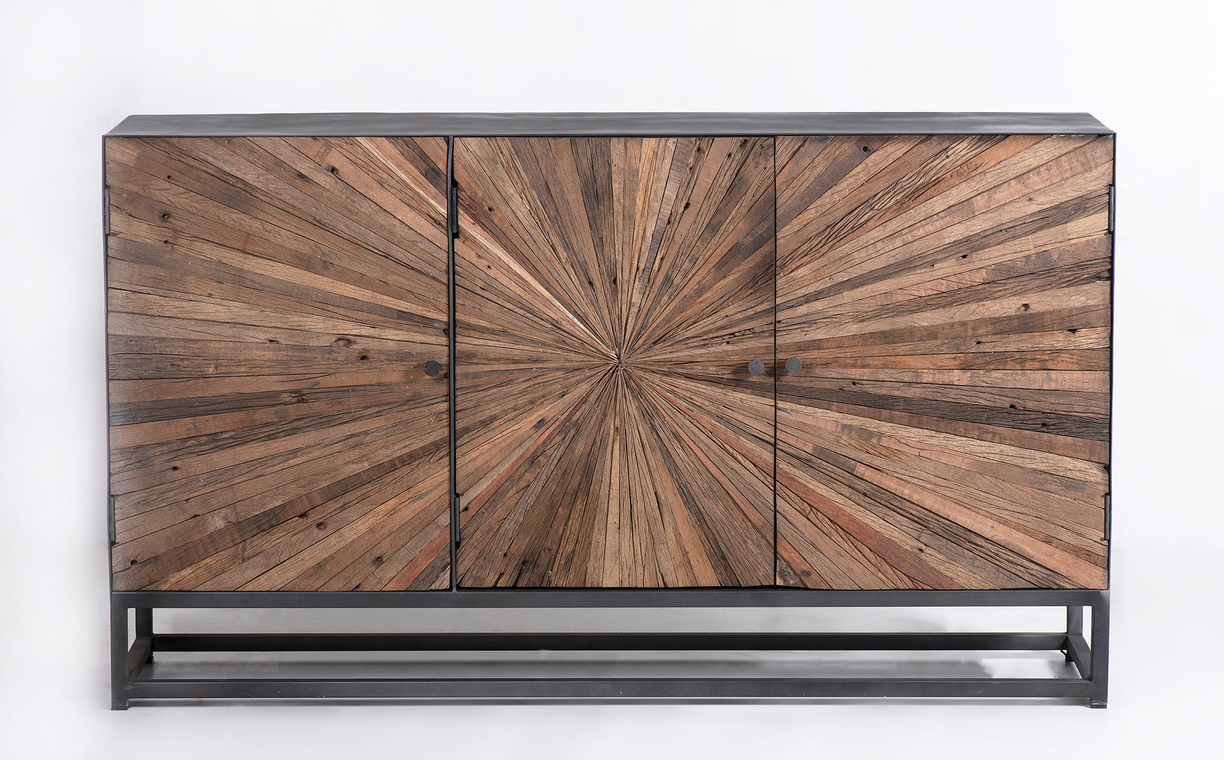 Astral Plains Reclaimed Natural 3 Door Accent Cabinet - Ornate Home