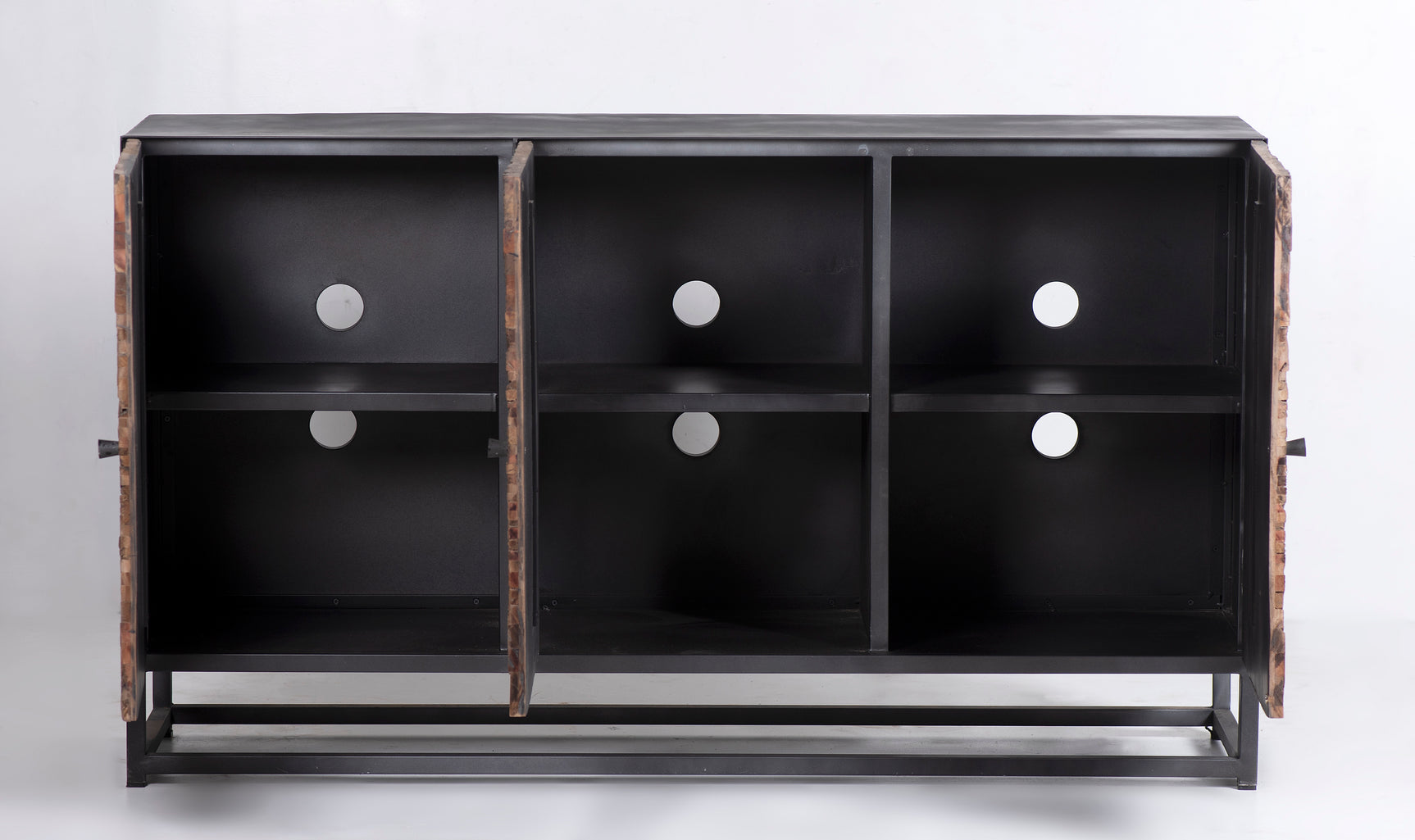 Astral Plains Reclaimed Natural 3 Door Accent Cabinet - Ornate Home
