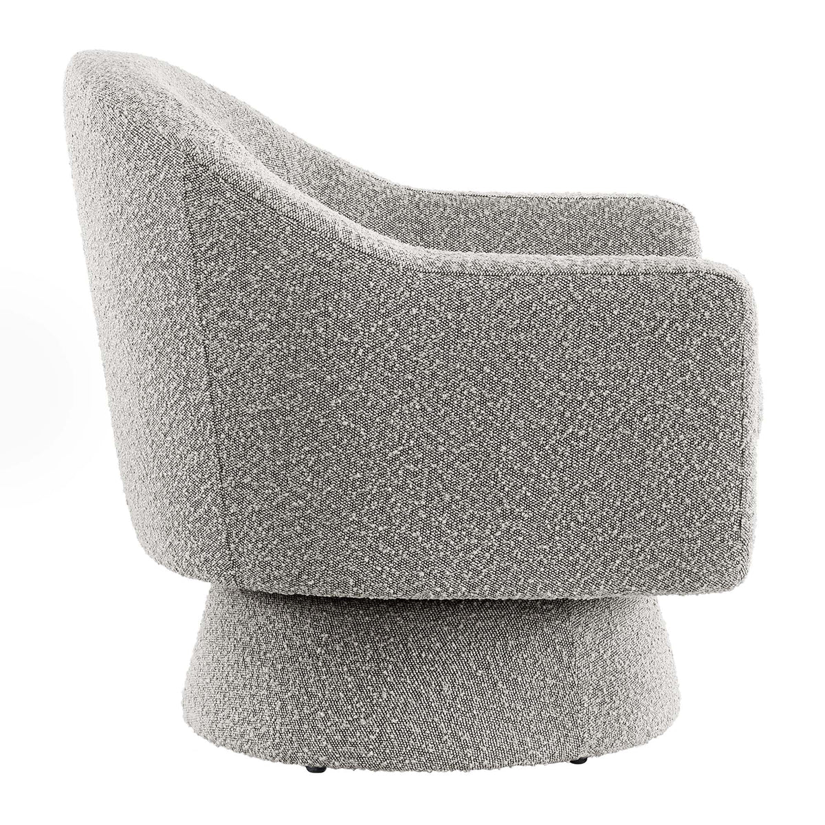 Astral Taupe Boucle Fabric Swivel Chair - Ornate Home