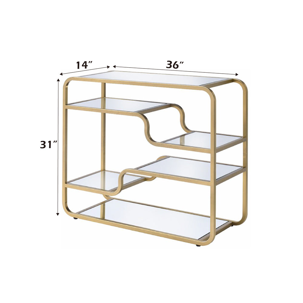 Astrid Gold & Mirror Sofa Table - Ornate Home