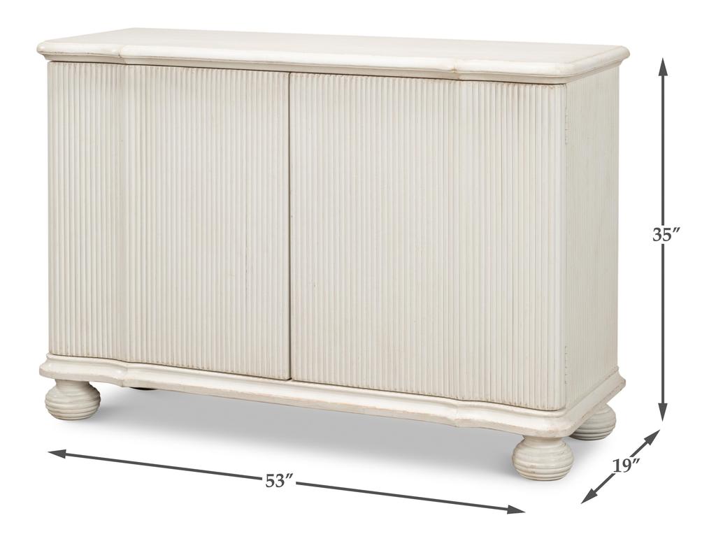 Astrid White Entrance Commode - Ornate Home
