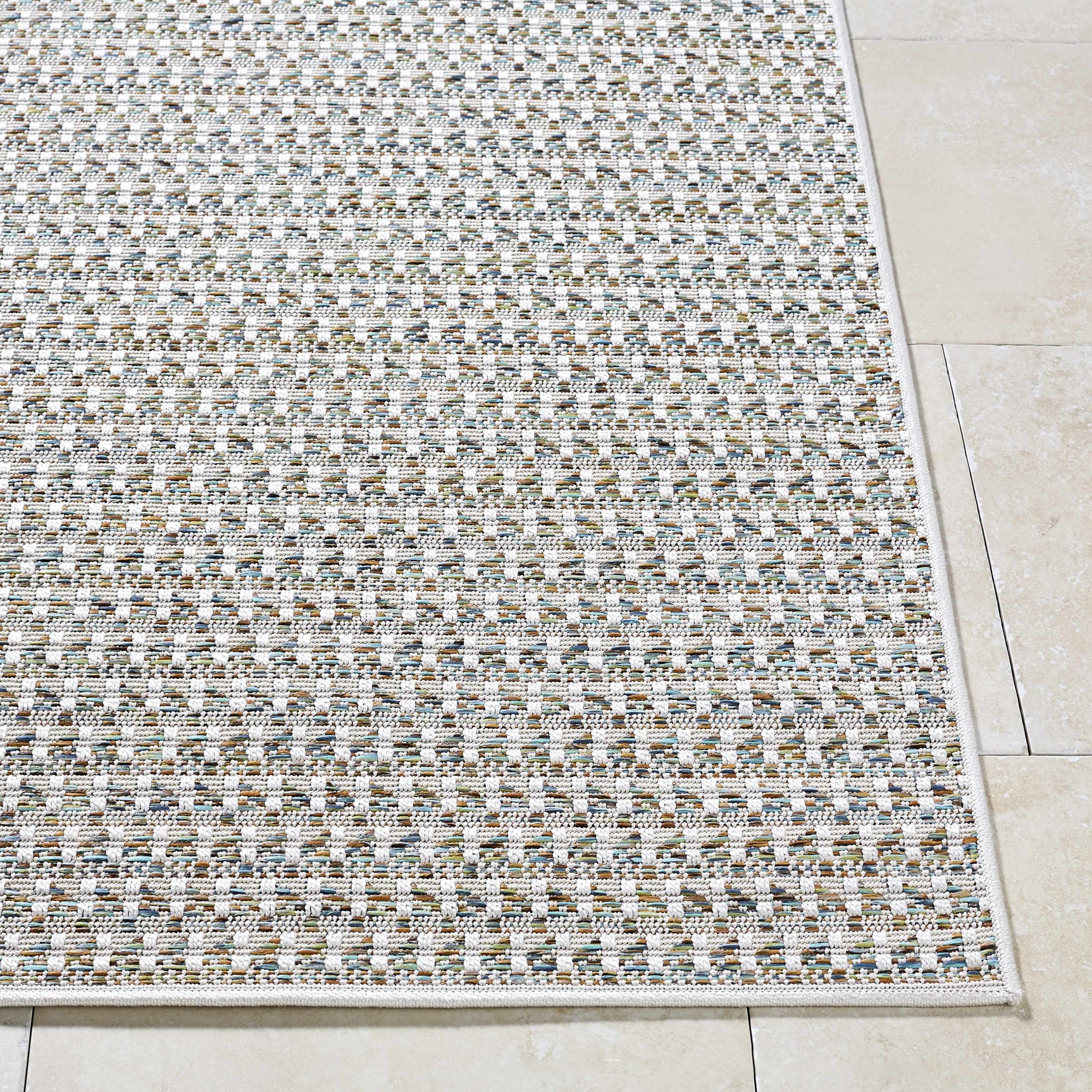 Ataret Ivory Outdoor Area Rug - Ornate Home