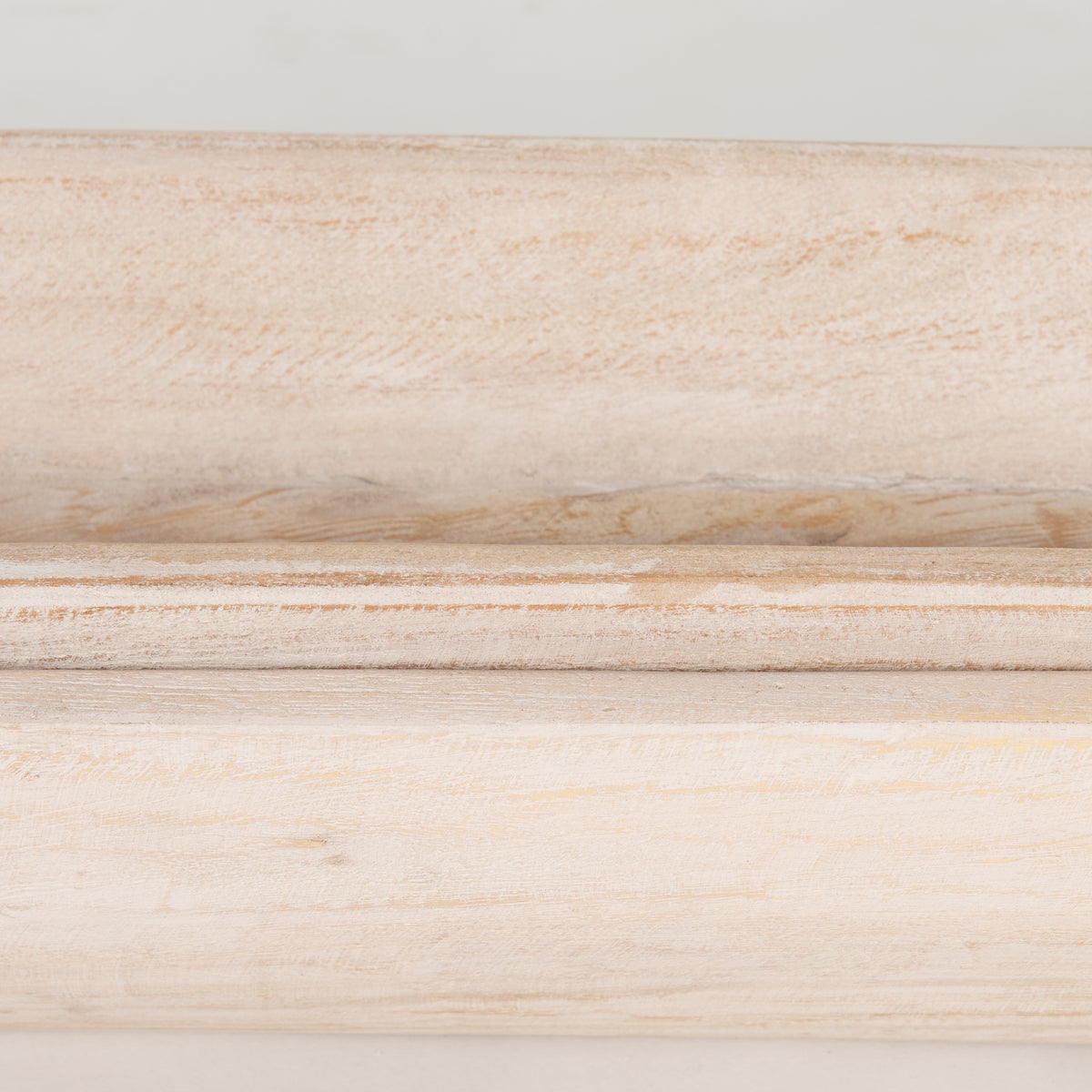 Athena Brown Extra Large Light-Wash Reclaimed Wood Trays (Set of 2) - Ornate Home