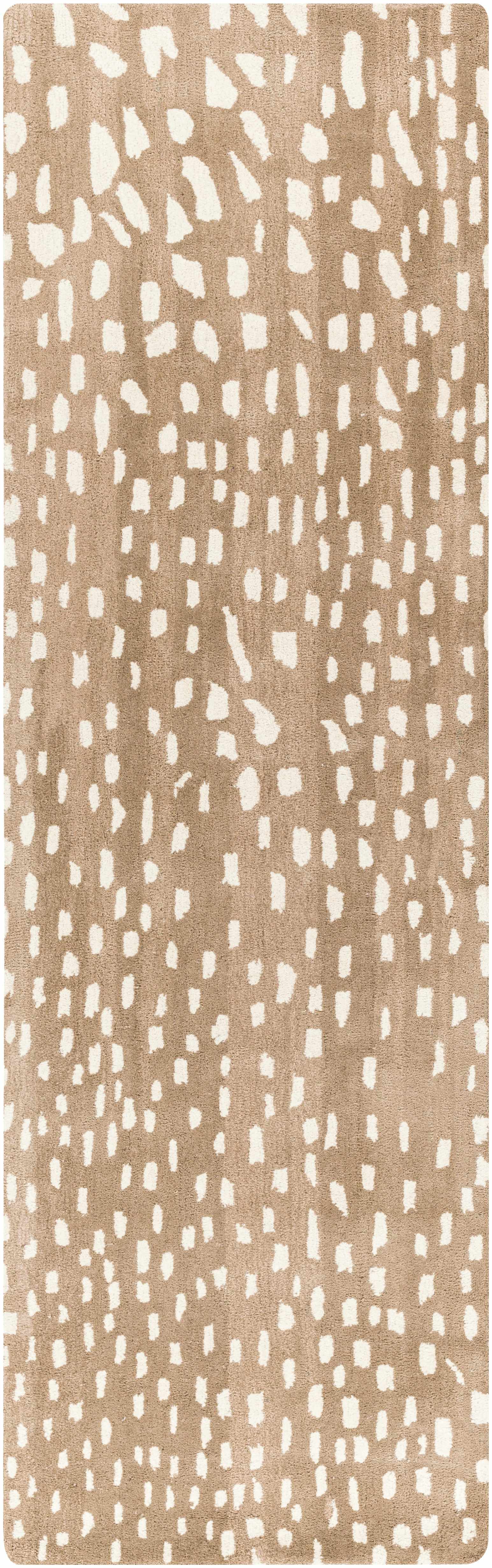Athena Brown Giraffe Print Wool Rug - Ornate Home