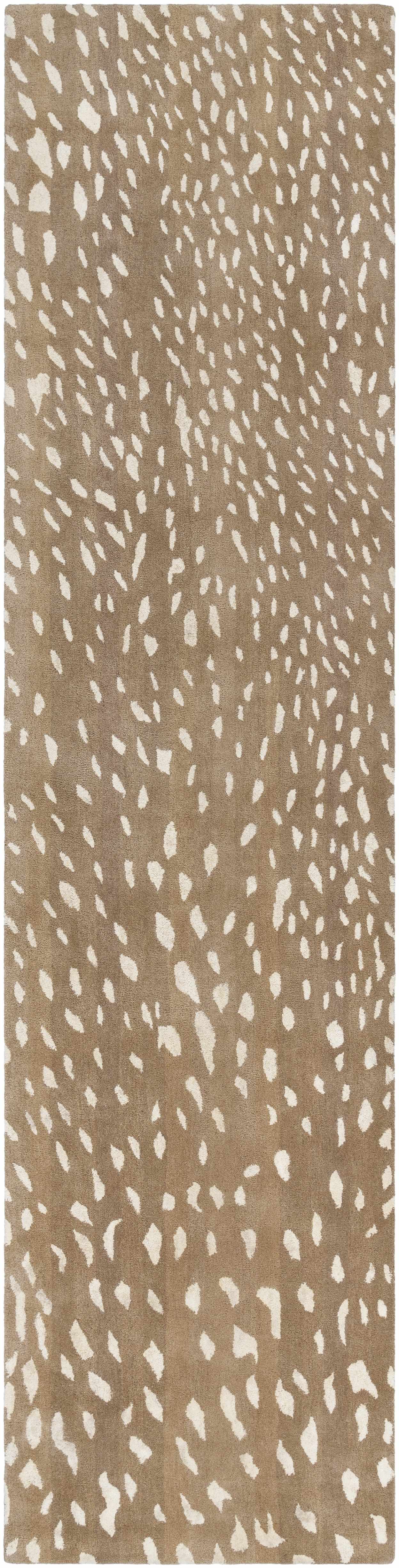 Athena Brown Giraffe Print Wool Rug - Ornate Home