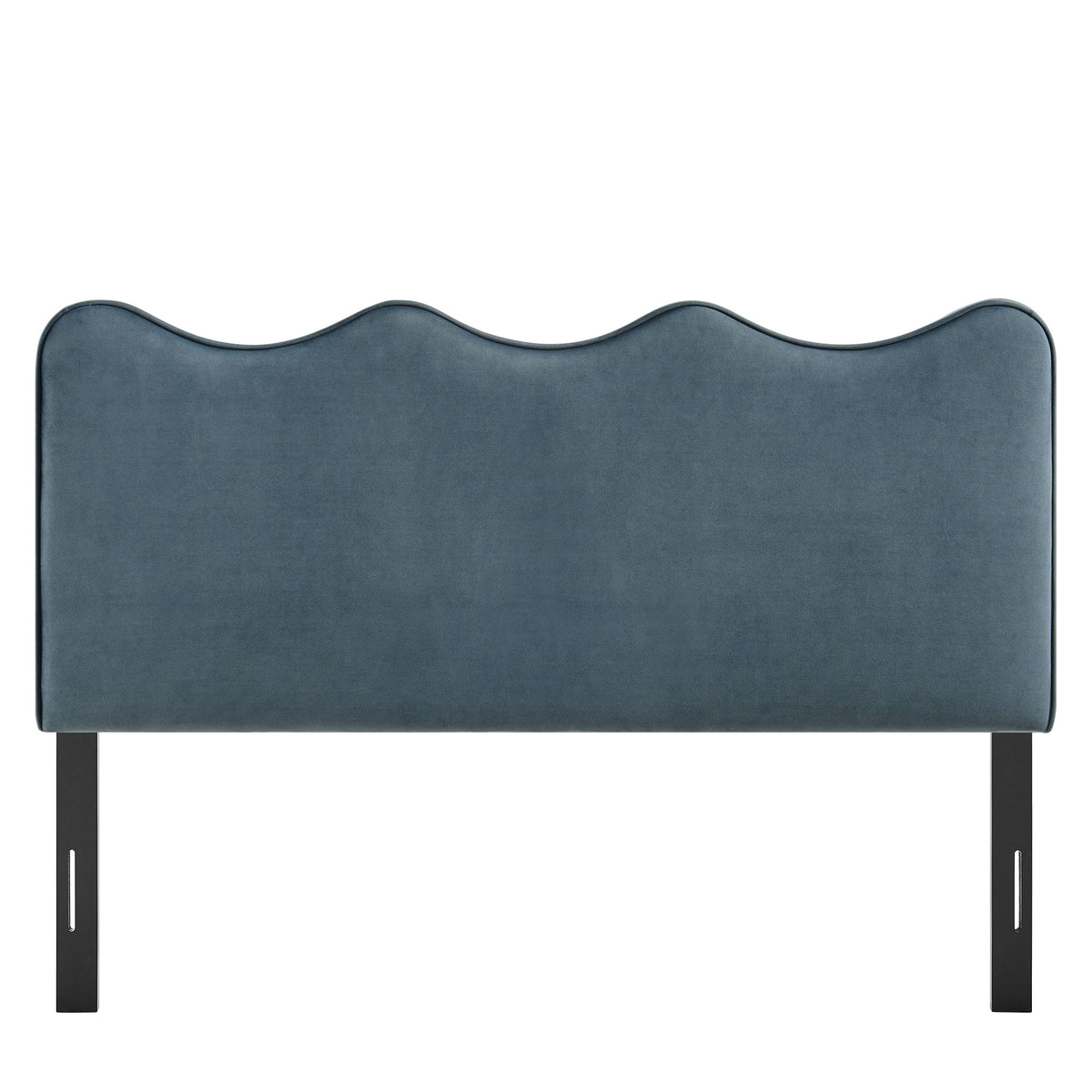 Athena Cadet Blue Stain-Resistant Performance Velvet Queen Size Headboard - Ornate Home