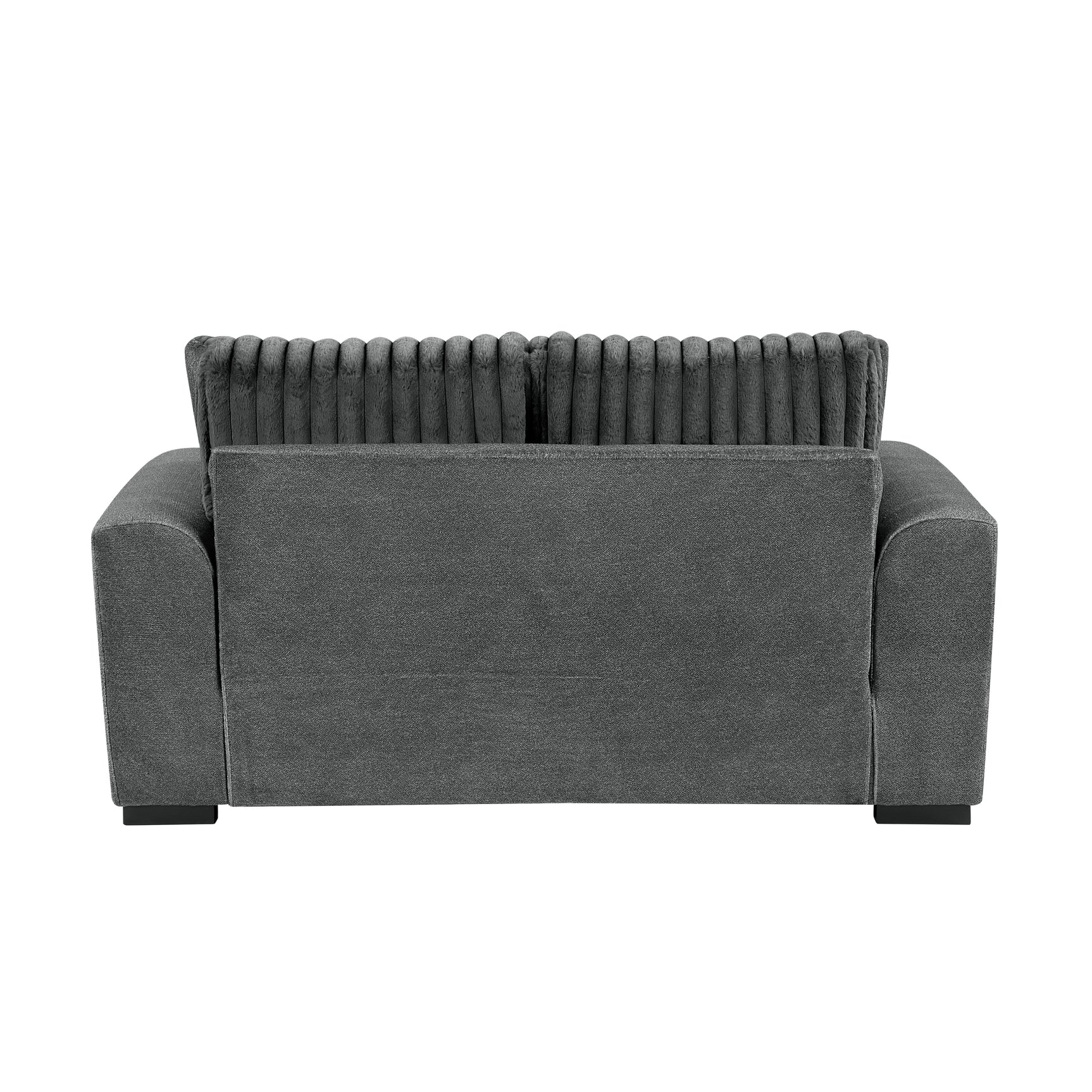 Athena Dark Gray Loveseat - Ornate Home